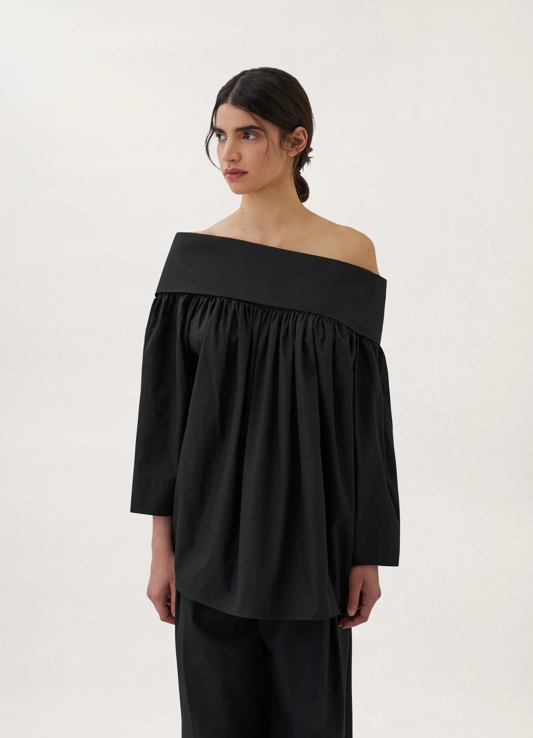 BARE SHOULDER BLOUSE
COTTON POPLIN - 2