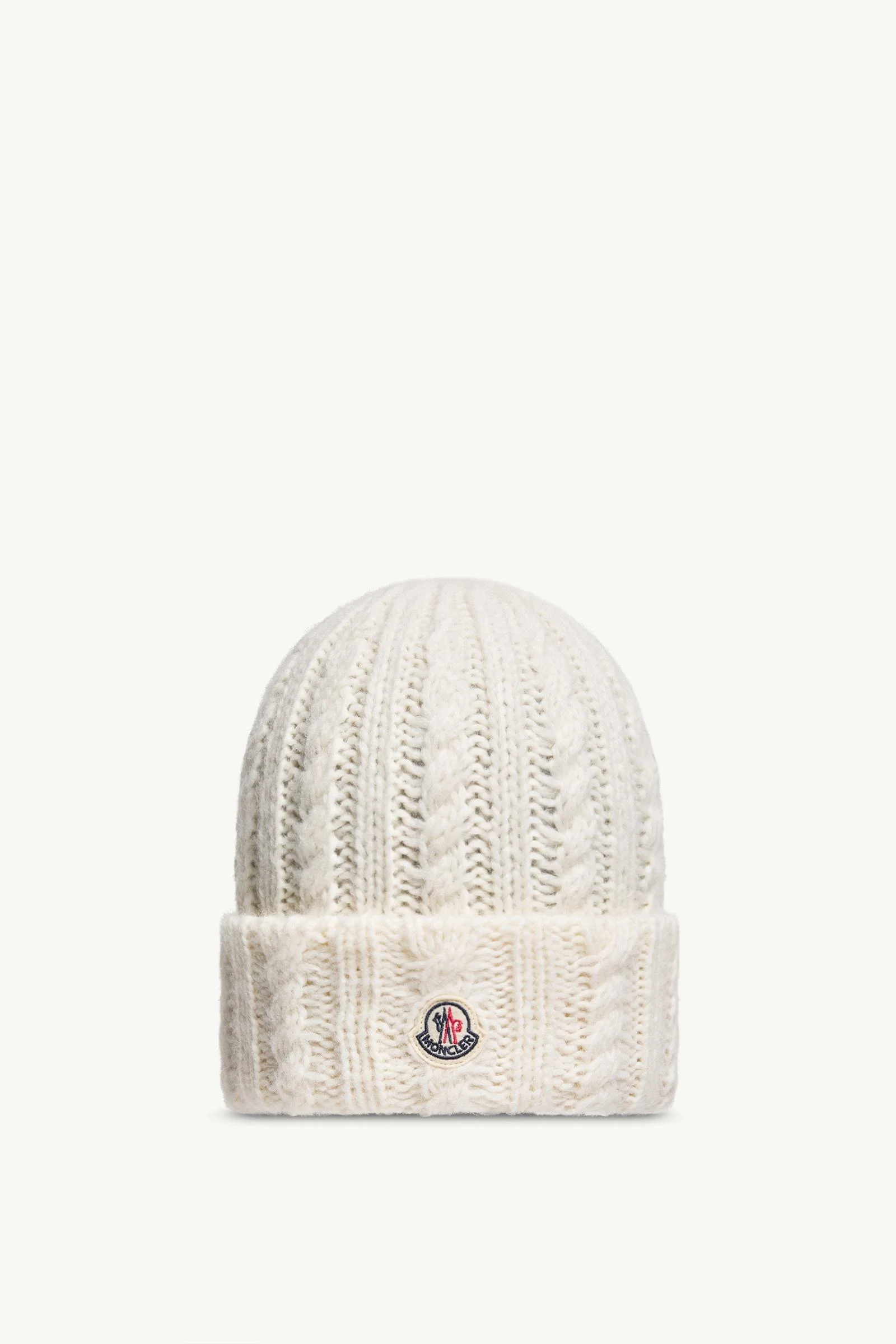 Cable Knit Wool Blend Beanie - 1