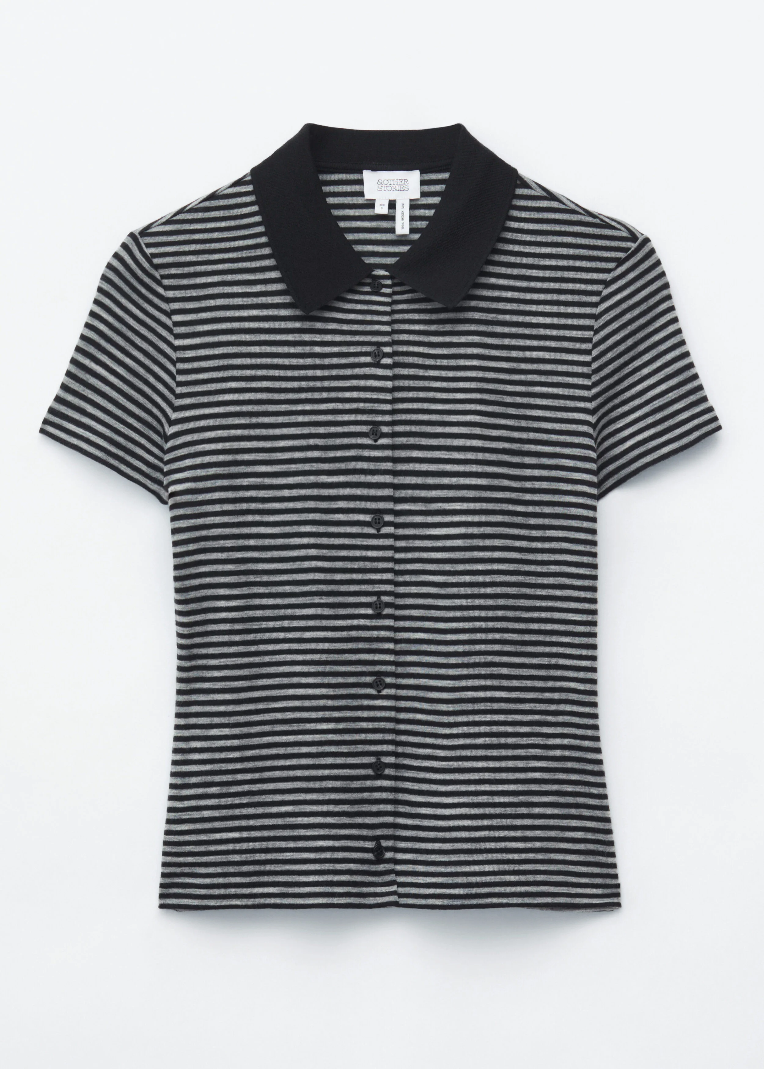 Buttoned Jersey Top - 1