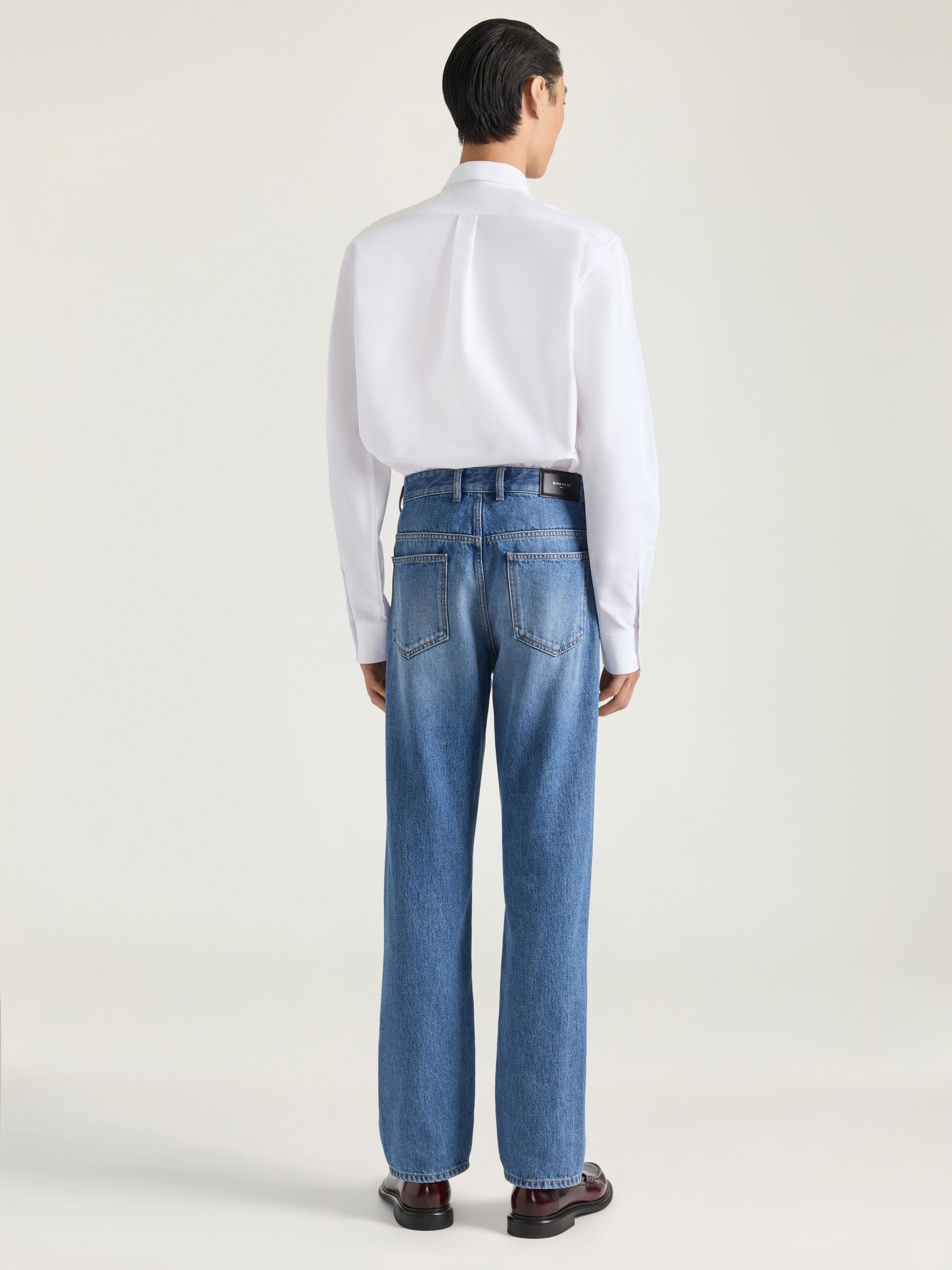 SLIM FIT SHIRT IN POPLIN WITH GIVENCHY PARIS JACQUARD - 3