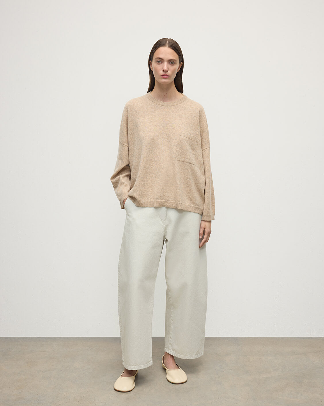 Gauzy Pocket Natural Cashmere Jumper - 2