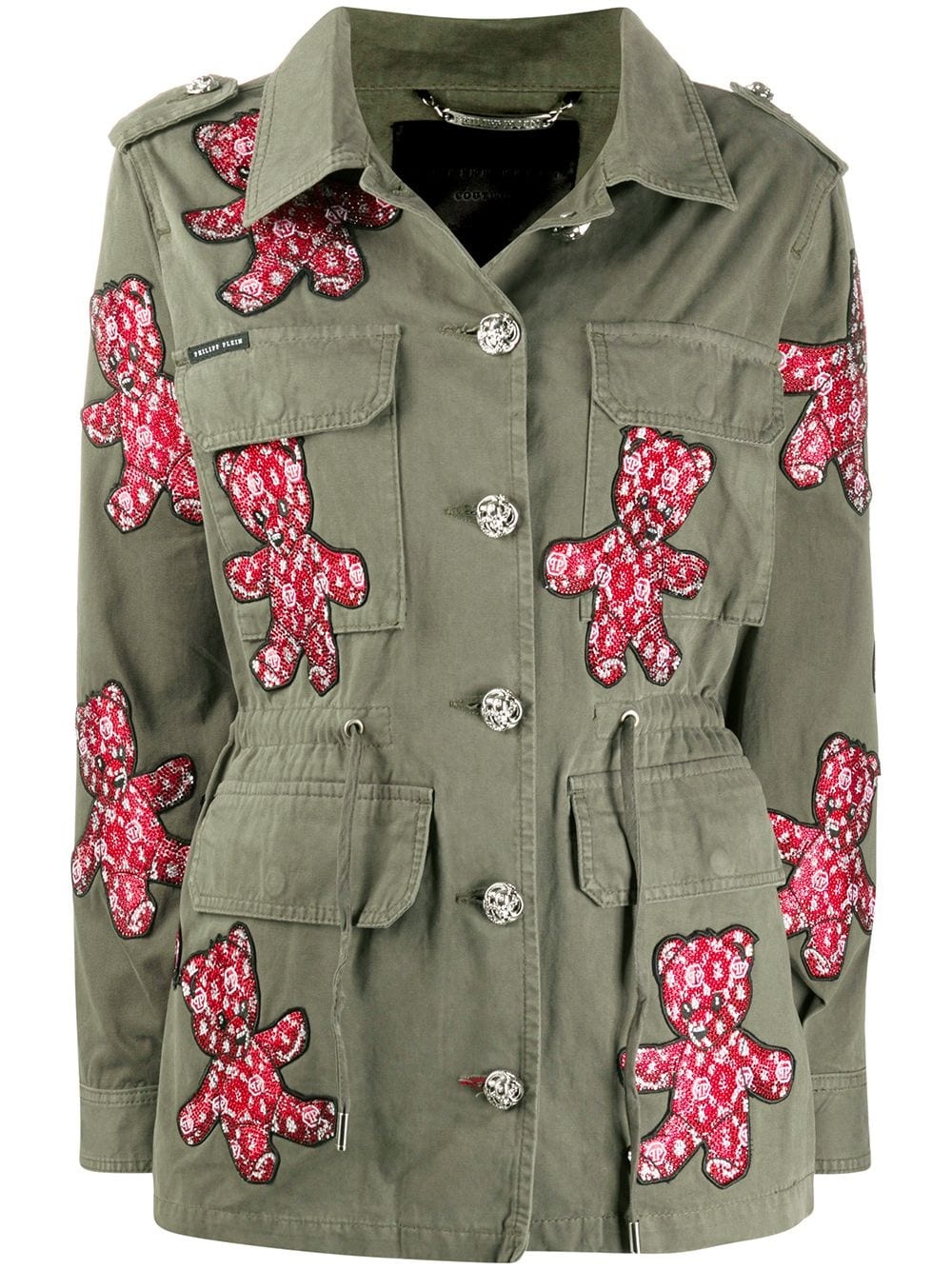 embellished teddy bear parka - 1