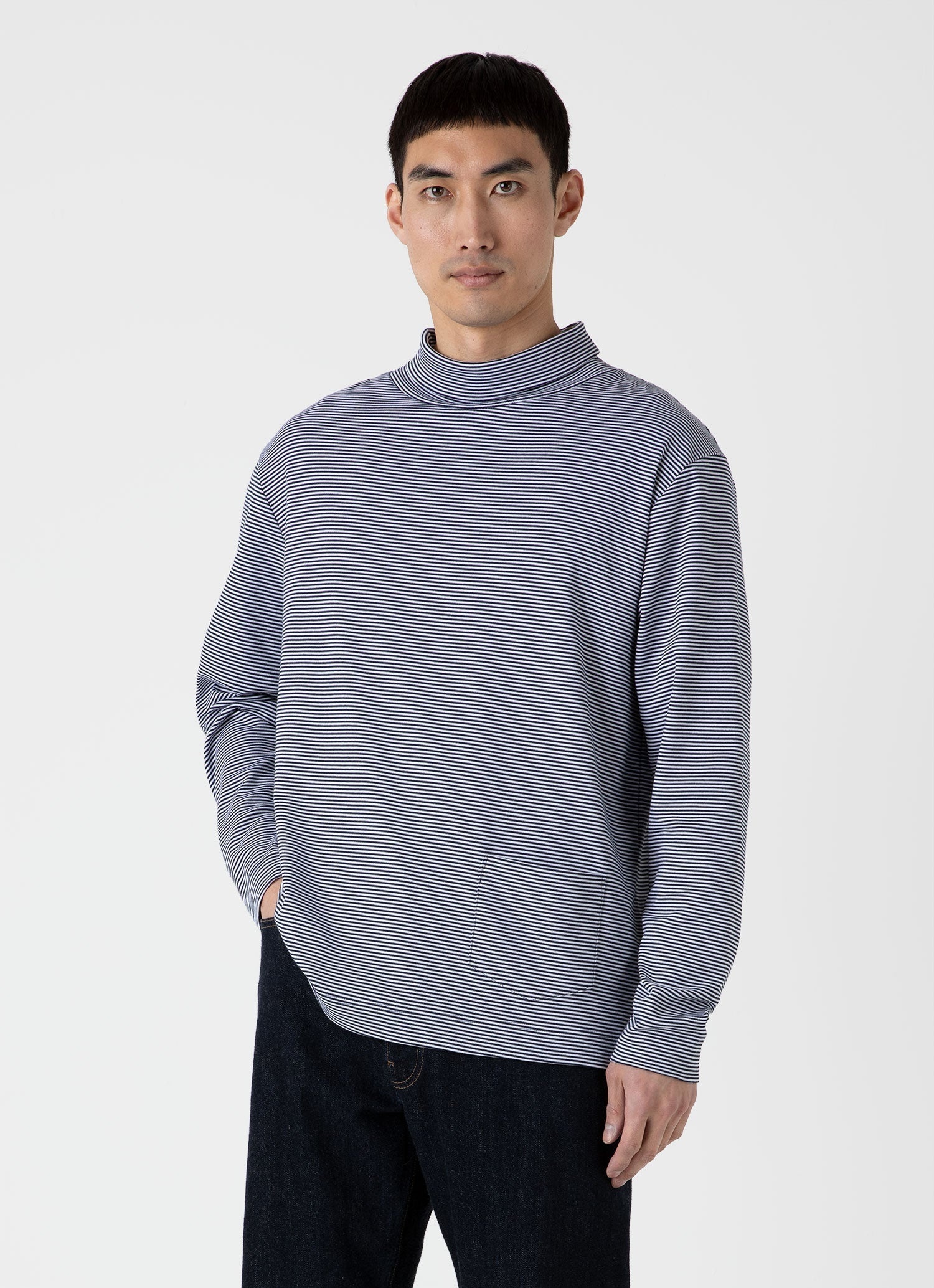 Sunspel x Nigel Cabourn Carbon Brushed Roll Neck - 2