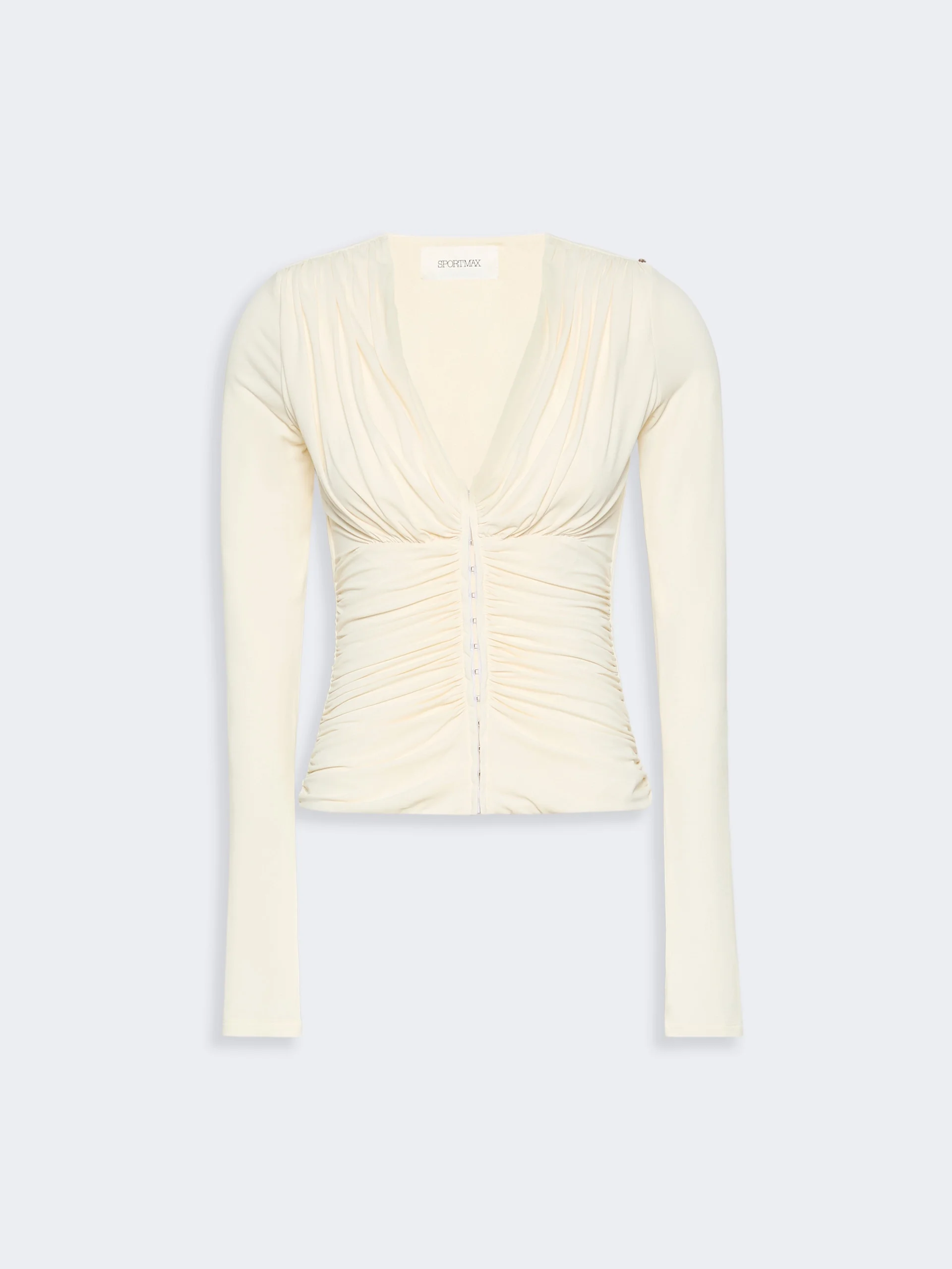 BEATO Long-sleeved viscose jersey top - WHITE - 1