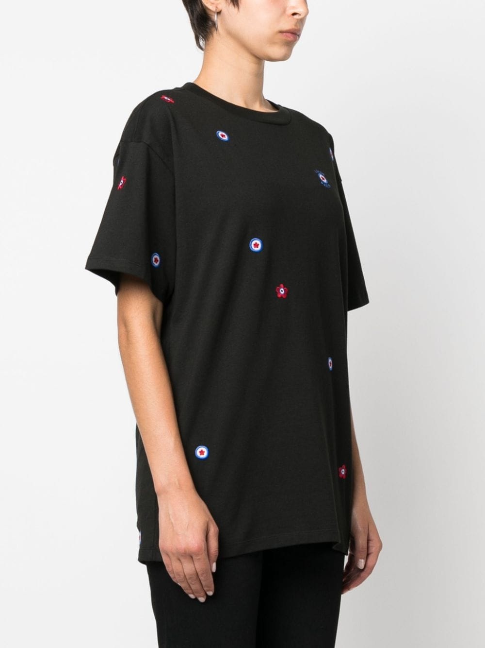 Target logo-embroidered motif T-shirt - 3