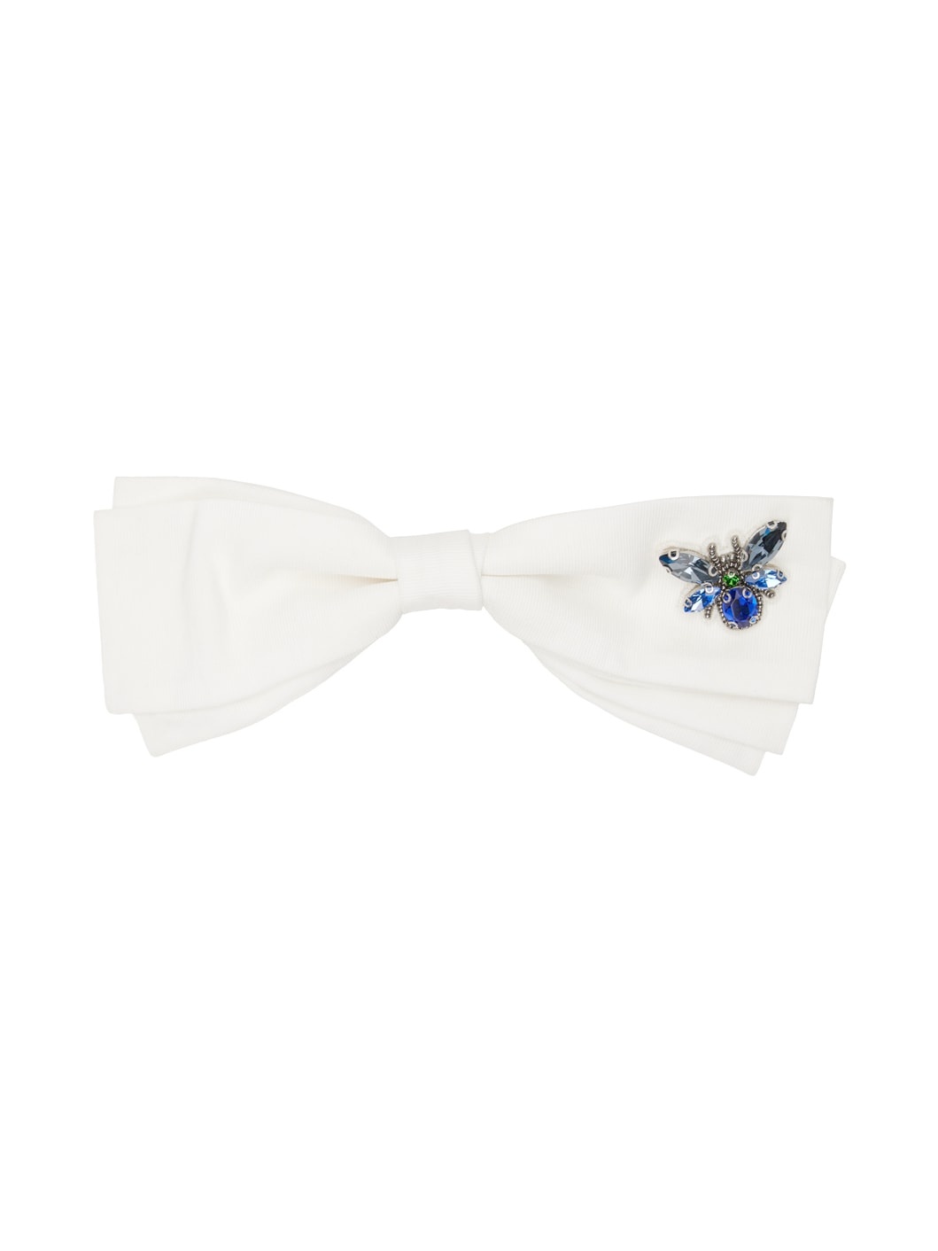 White Crystal-Cut Barrette - 1