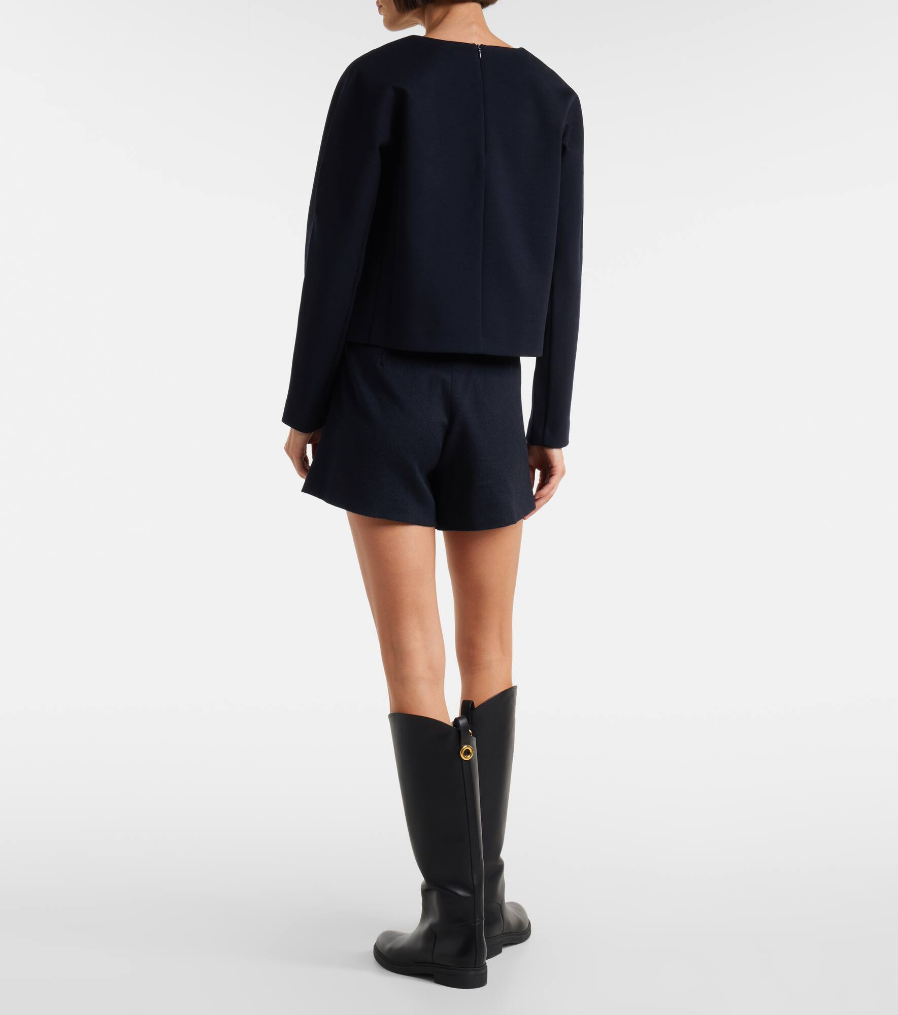 Girello wool and cotton-blend top - 3
