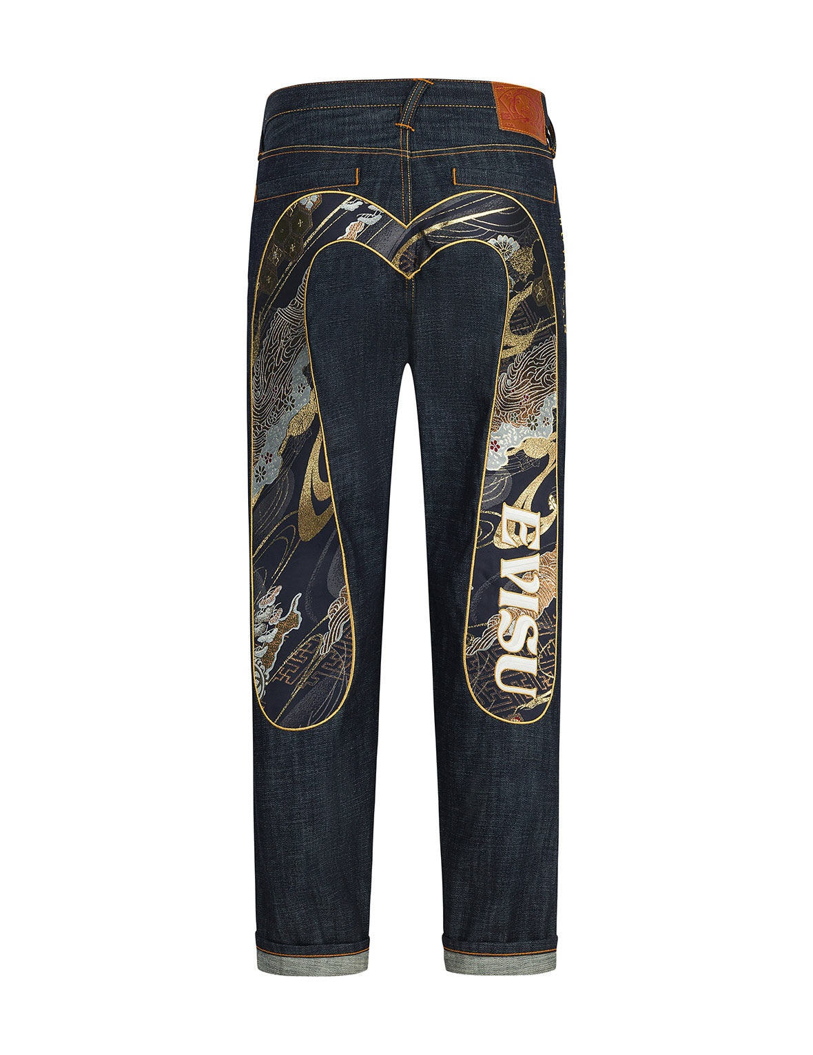 Brocade Daicock Appliqué Relax Straight Fit Jeans #2030 - 12