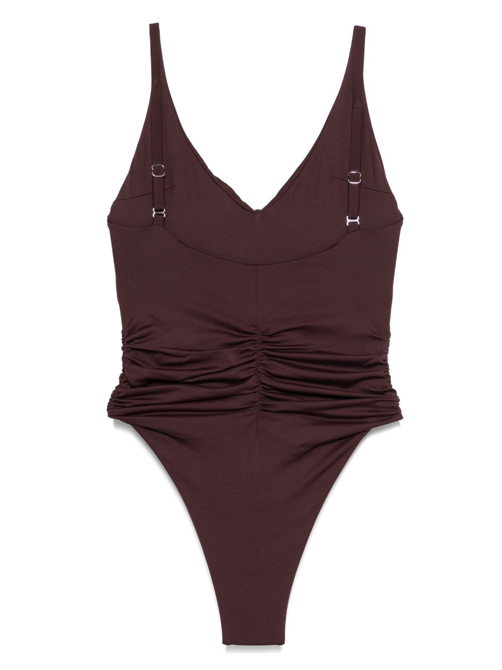ruched flower swimsuit - 2