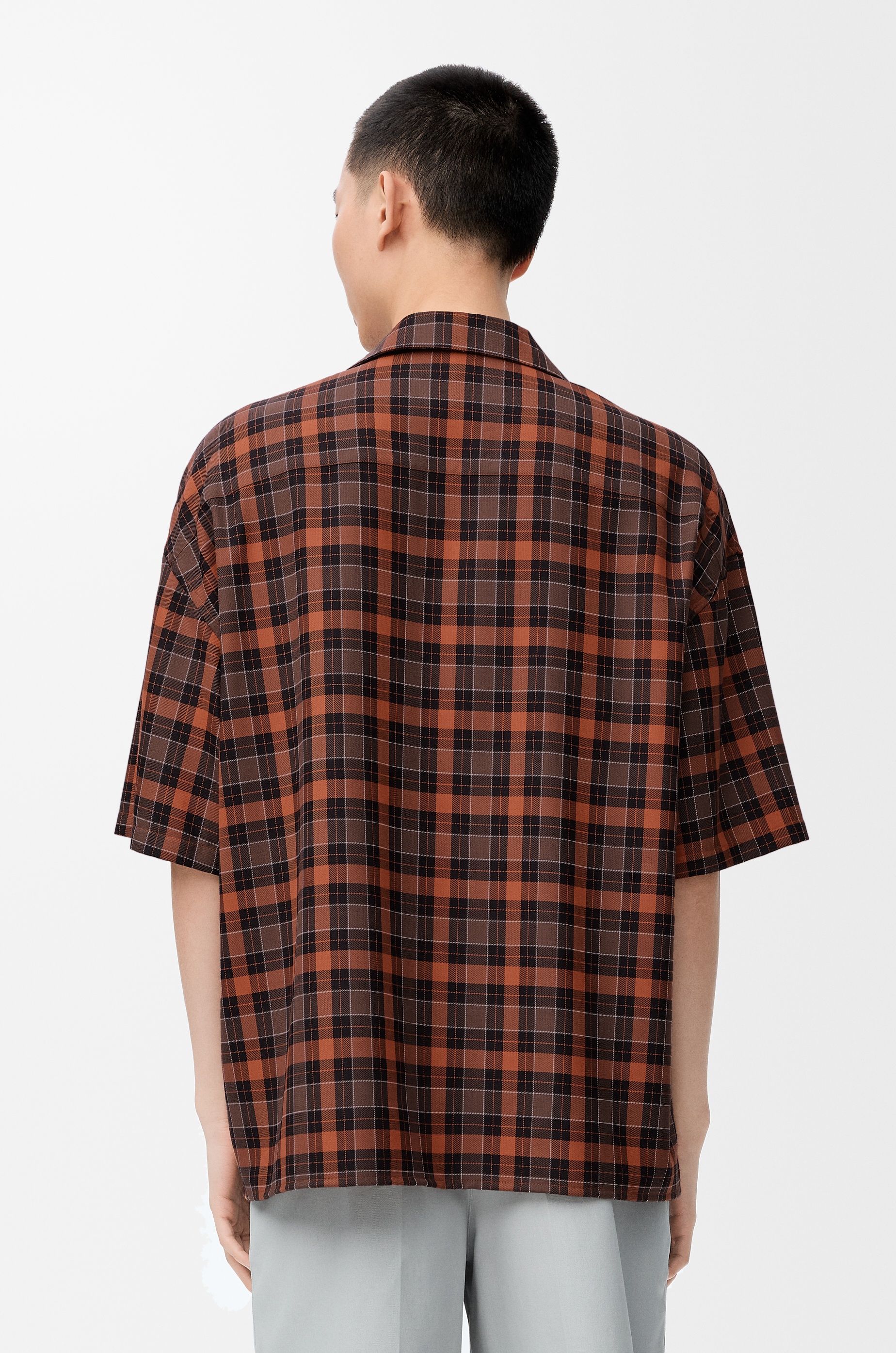 Short sleeve shirt in wool blend - 4