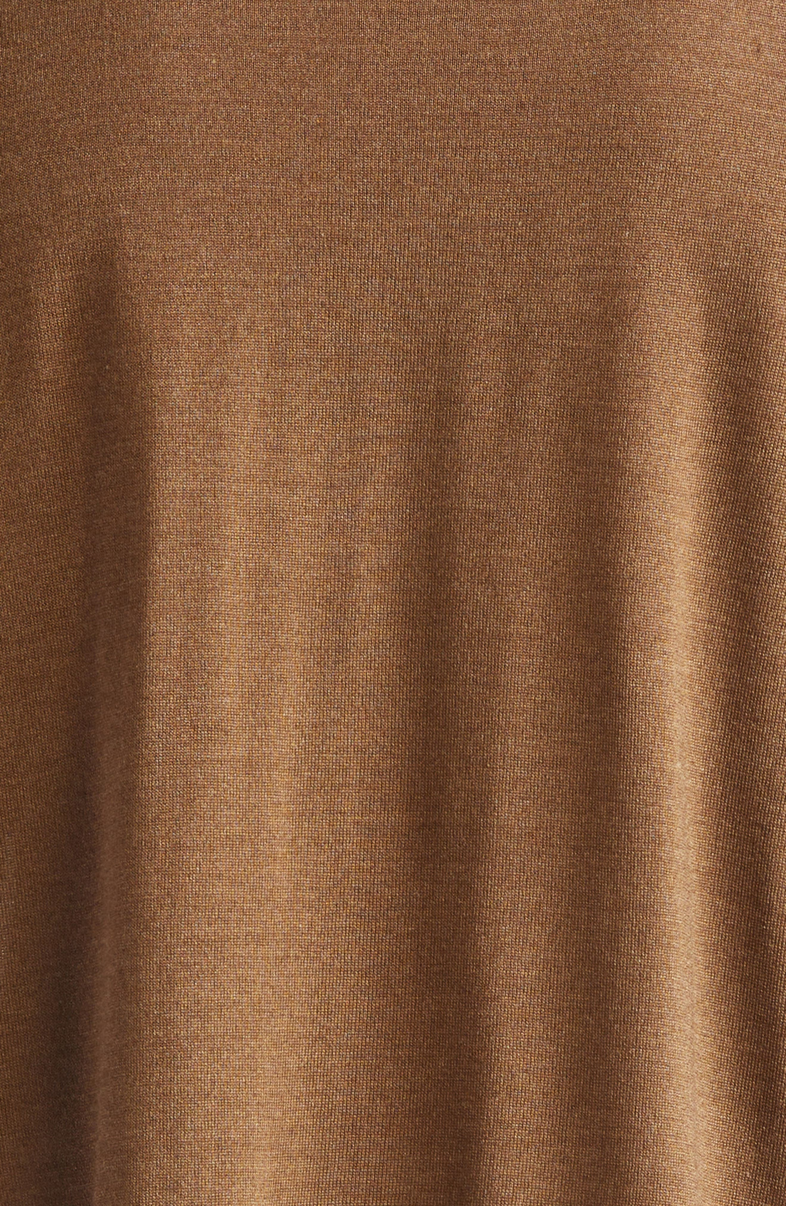 AMI PARIS Ami de Coeur Wool & Silk Polo Sweater in Hazelnut at Nordstrom - 6