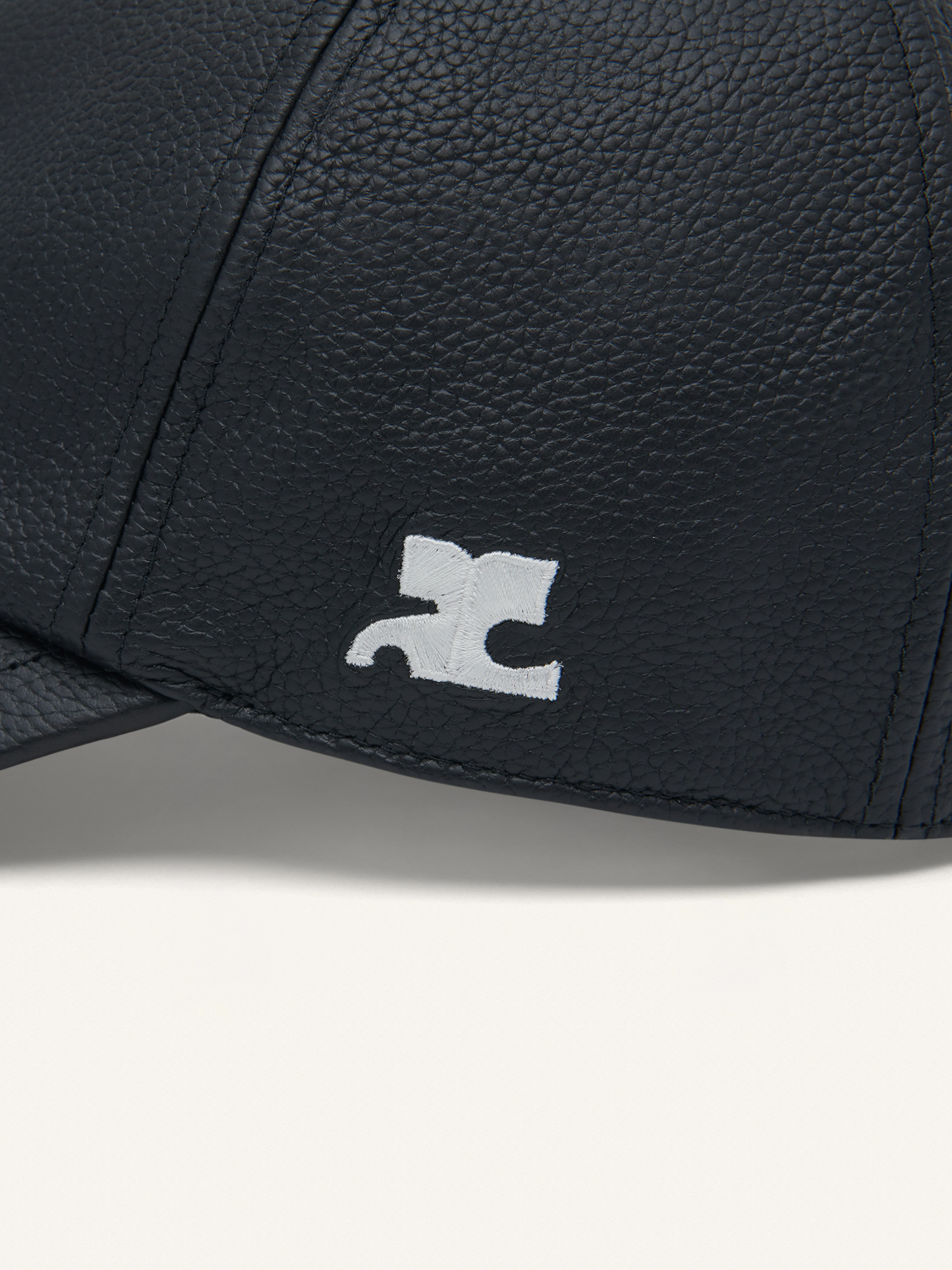 GOGO GRAINED LEATHER CAP - 4