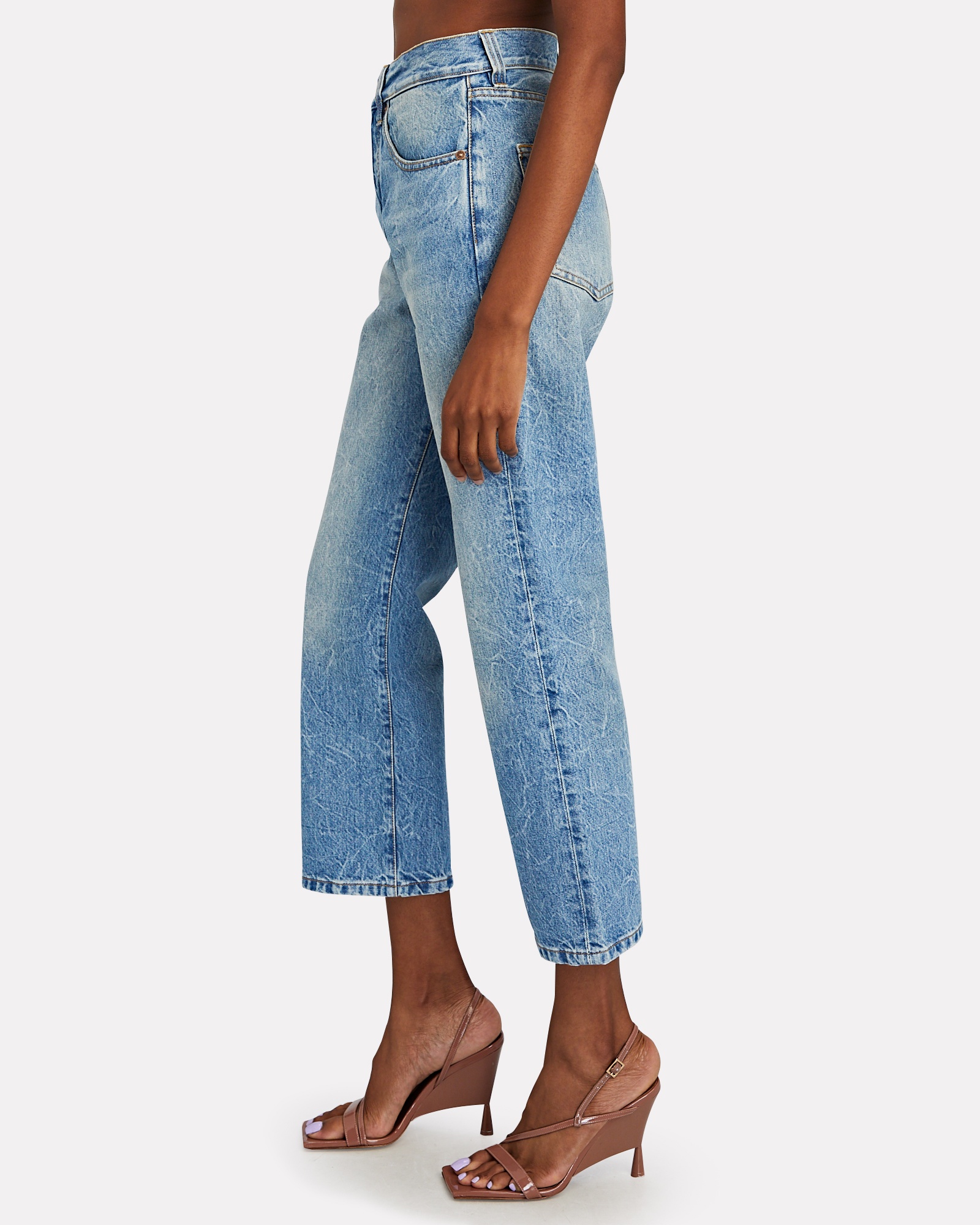 Victoria Mid-Rise Straight-Leg Jeans - 4