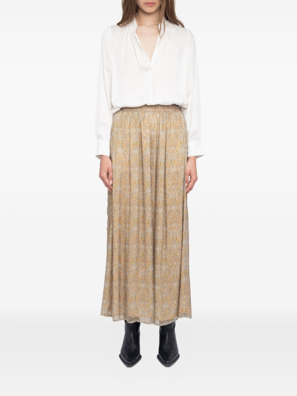Jady paisley-print maxi skirt - 2