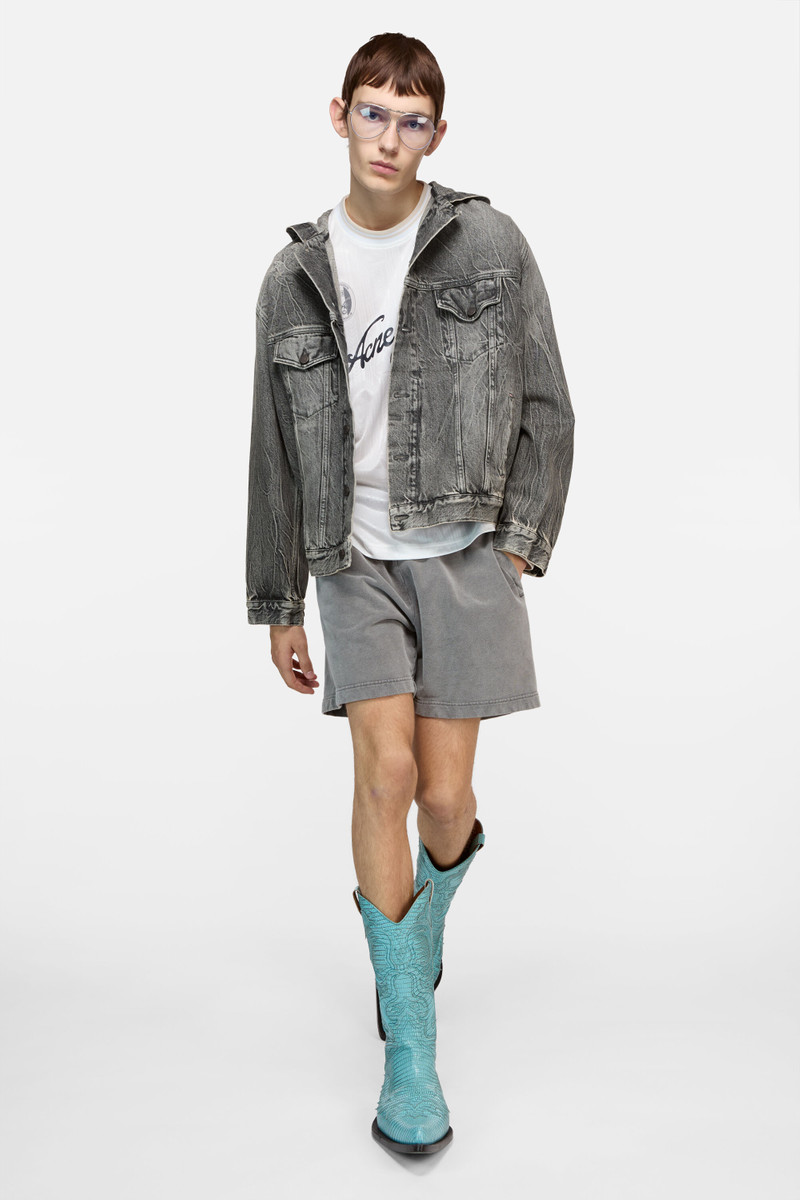 Acne Studios Hooded denim jacket - Washed Black outlook