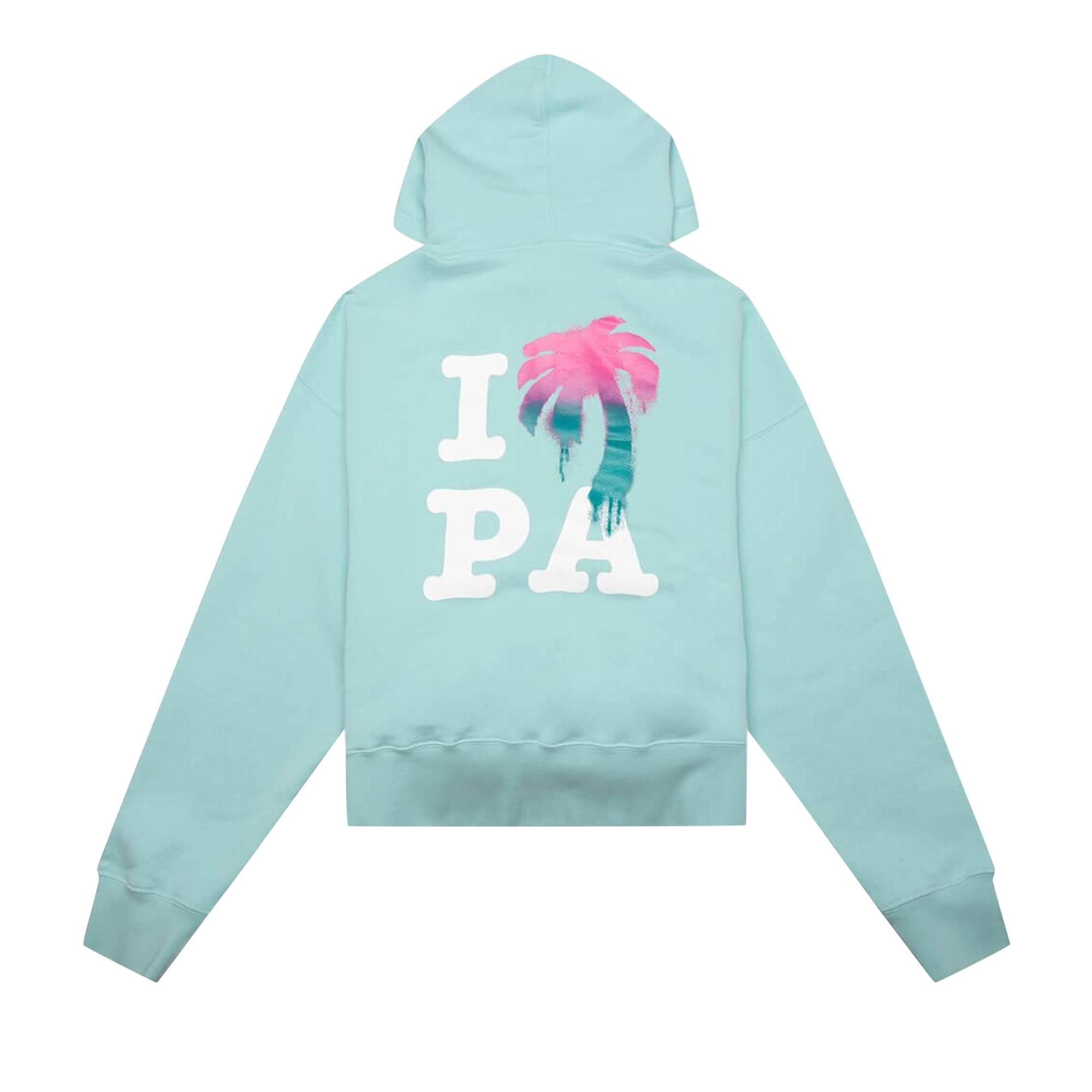 Palm Angels I Love PA Hoodie 'Light Blue' - 2