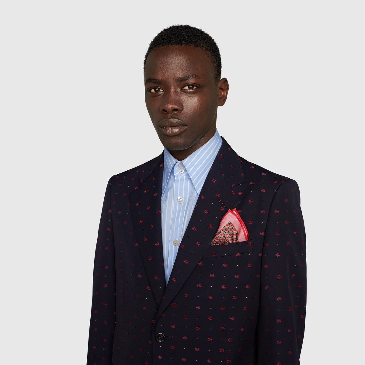 GG and floral print silk pocket square - 3