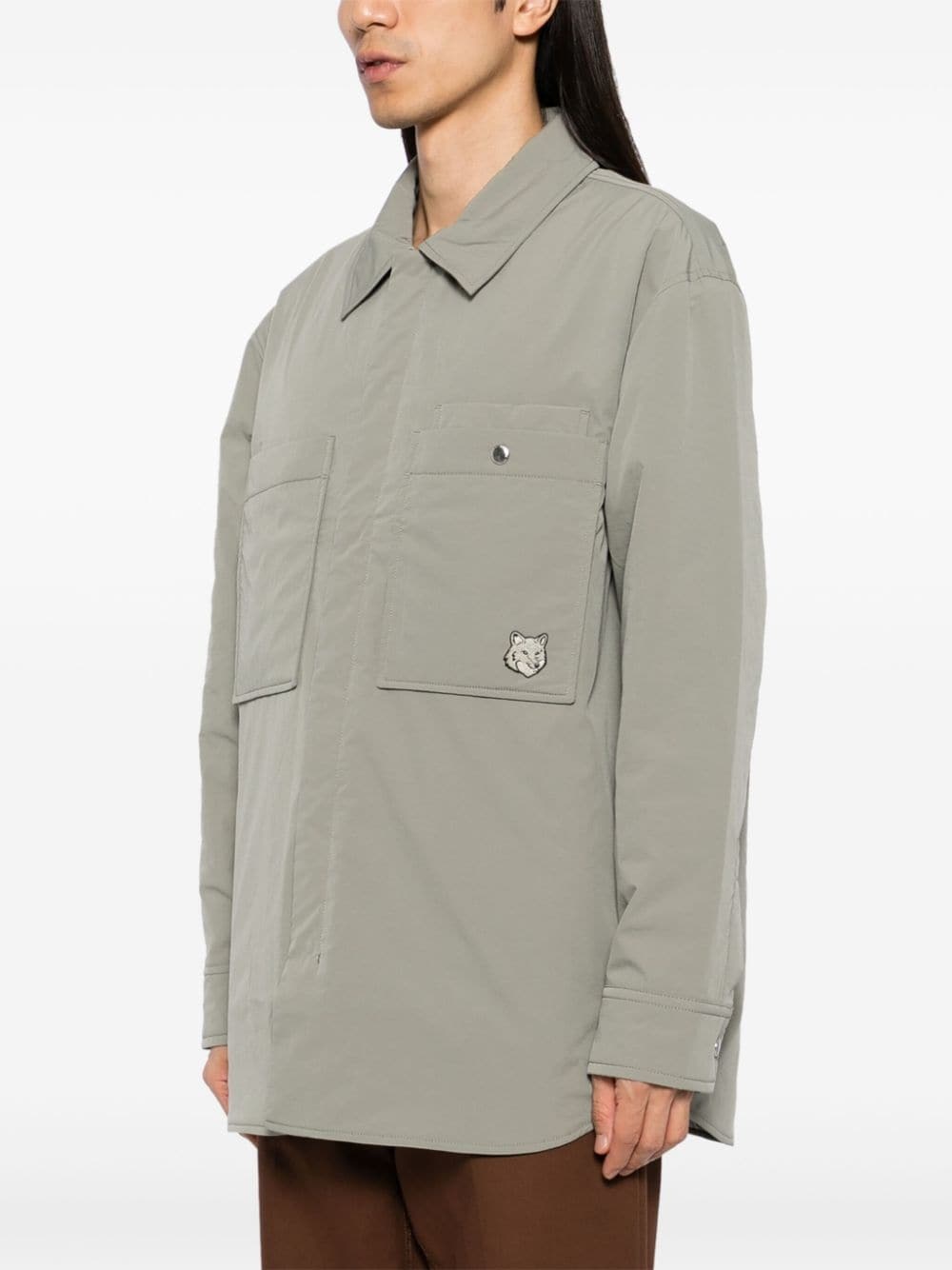fox head padded shirt - 3