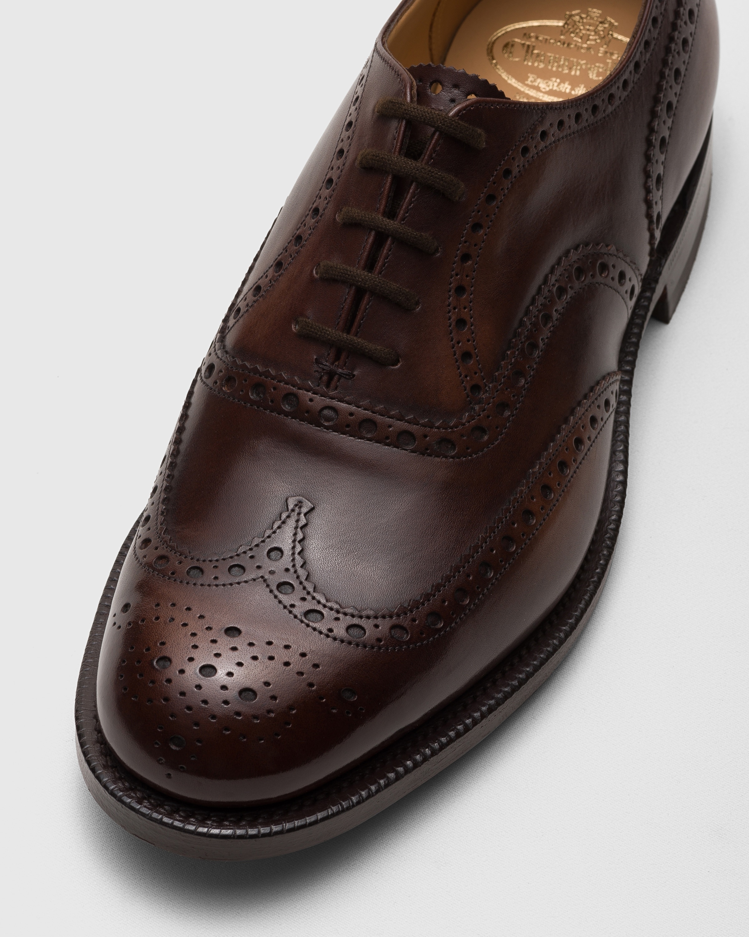Bleached Calfskin Oxford Brogue - 3