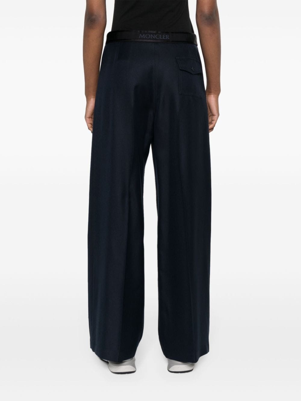 twill palazzo trousers - 4