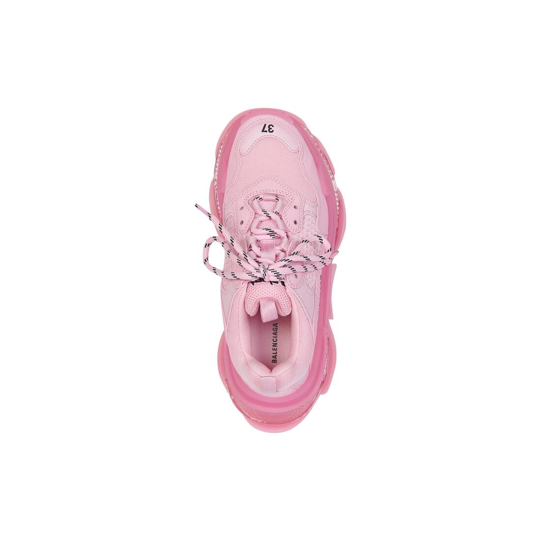 Women's Triple S Clear Sole Sneaker in Pink - 4