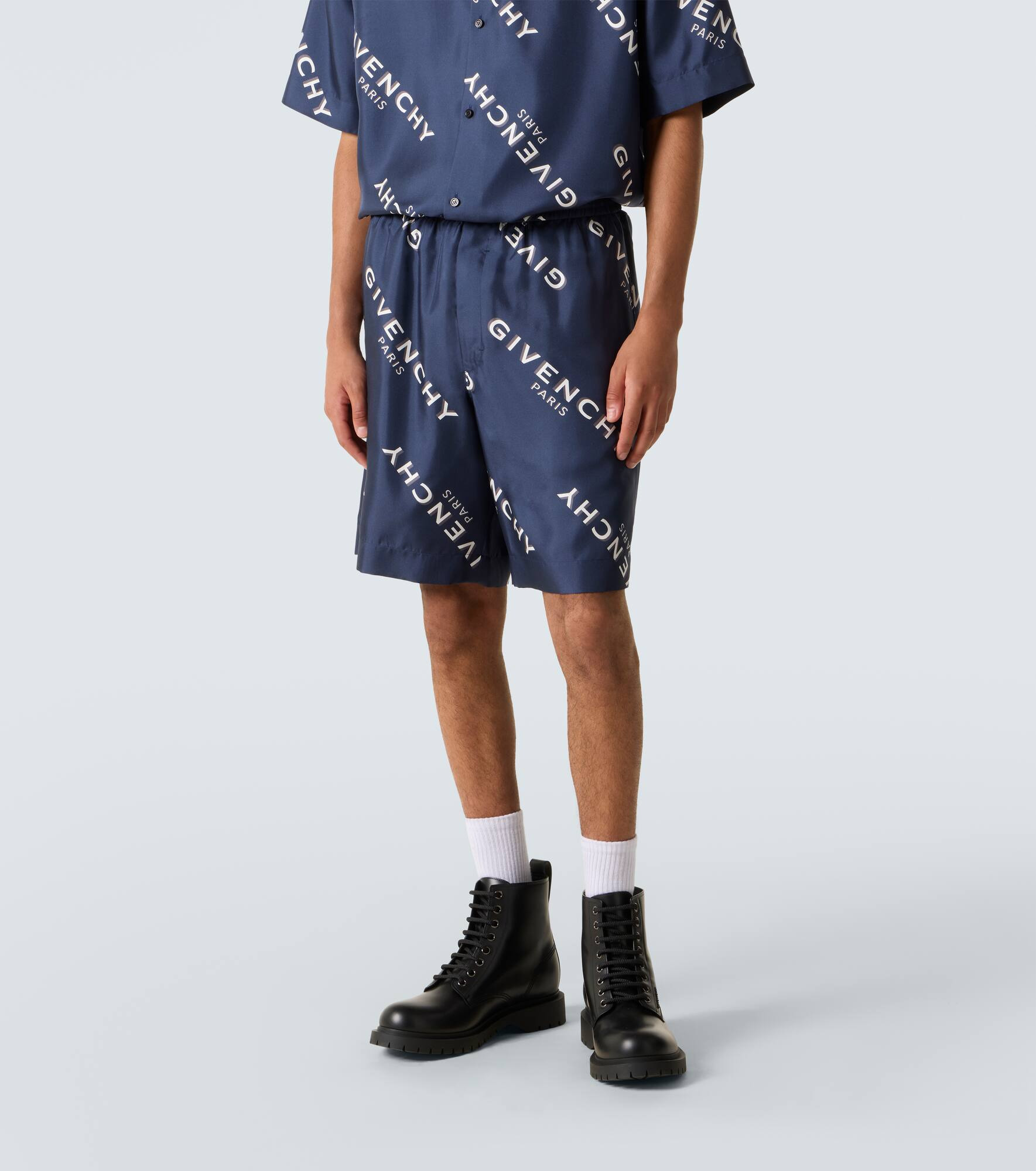 Givenchy Shadow silk Bermuda shorts - 3