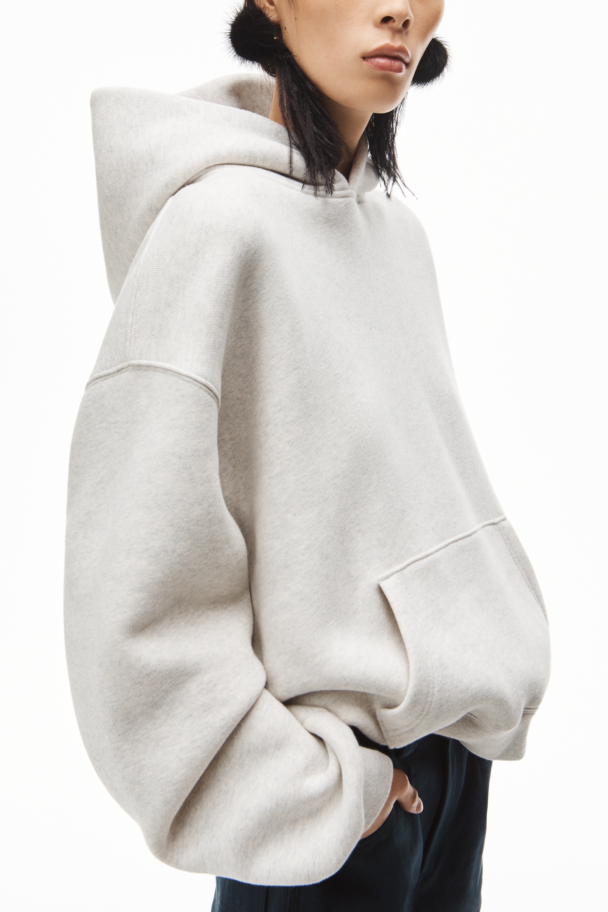HOODIE IN DENSE FLEECE - 3