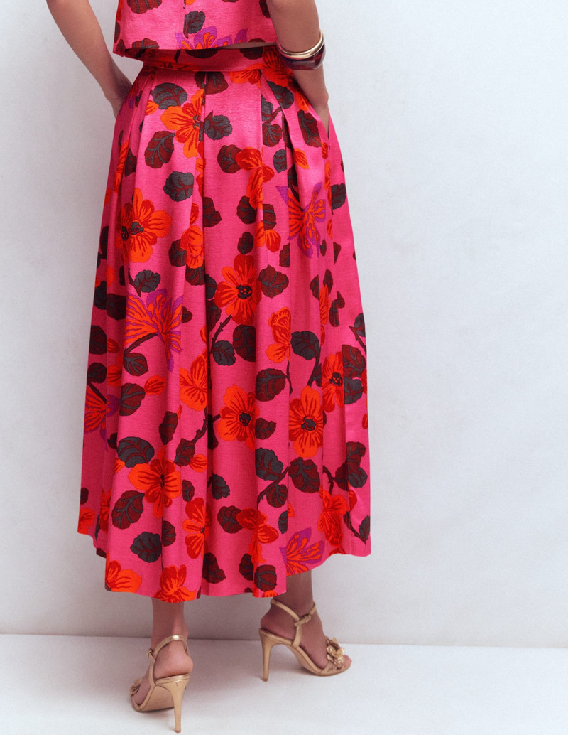 Verity Maxi Skirt-Pink, Elaborate Blossom 4