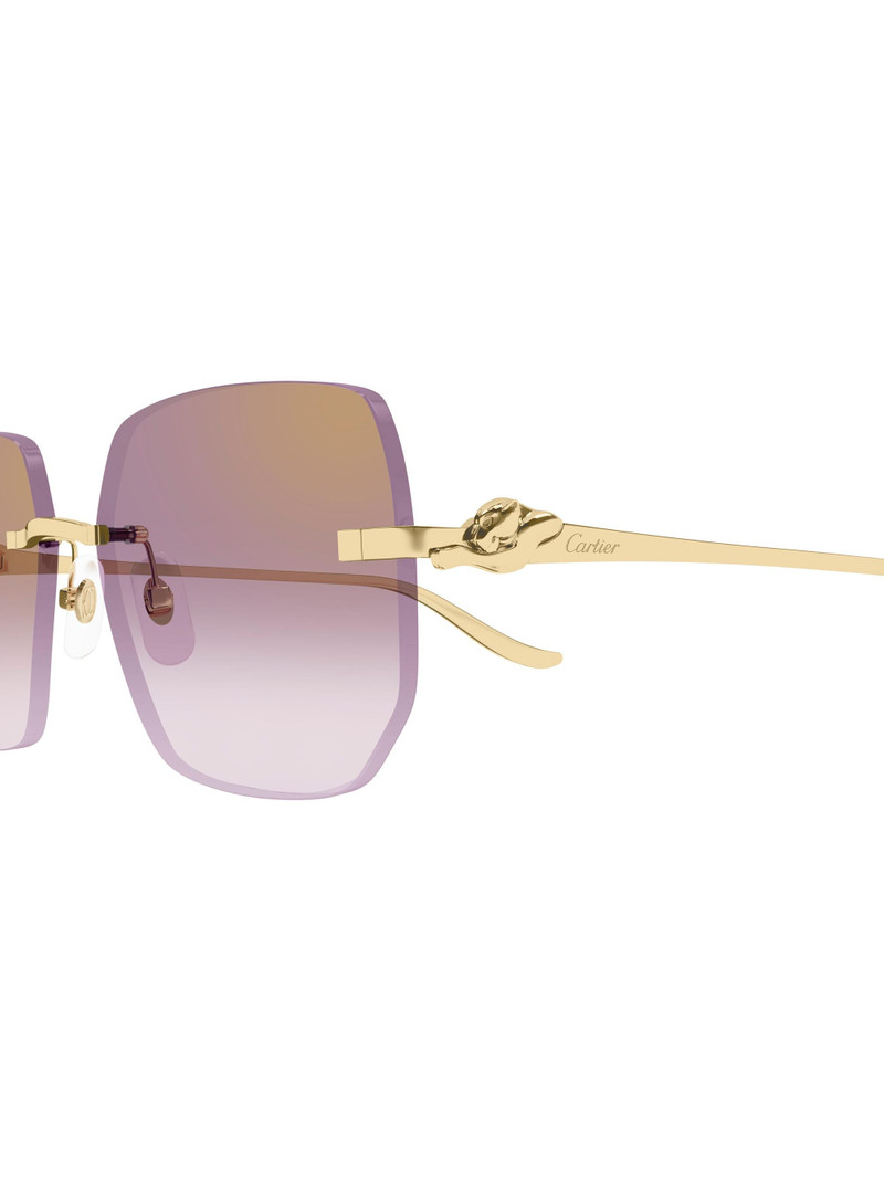 Women's Panthère Classic 57MM Square Sunglasses - Gold Pink 3