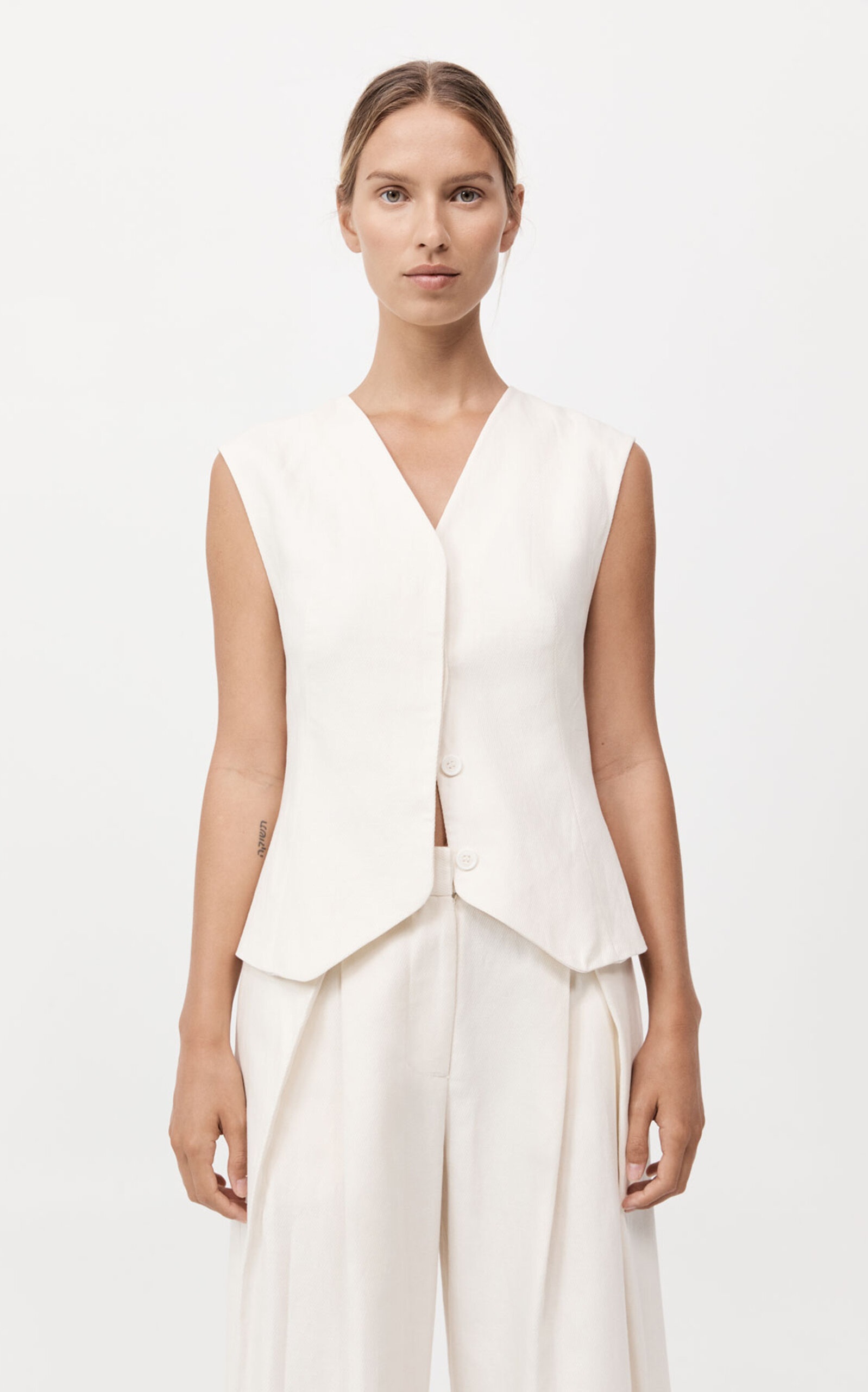 Organic Cotton-Linen Vest black - 5