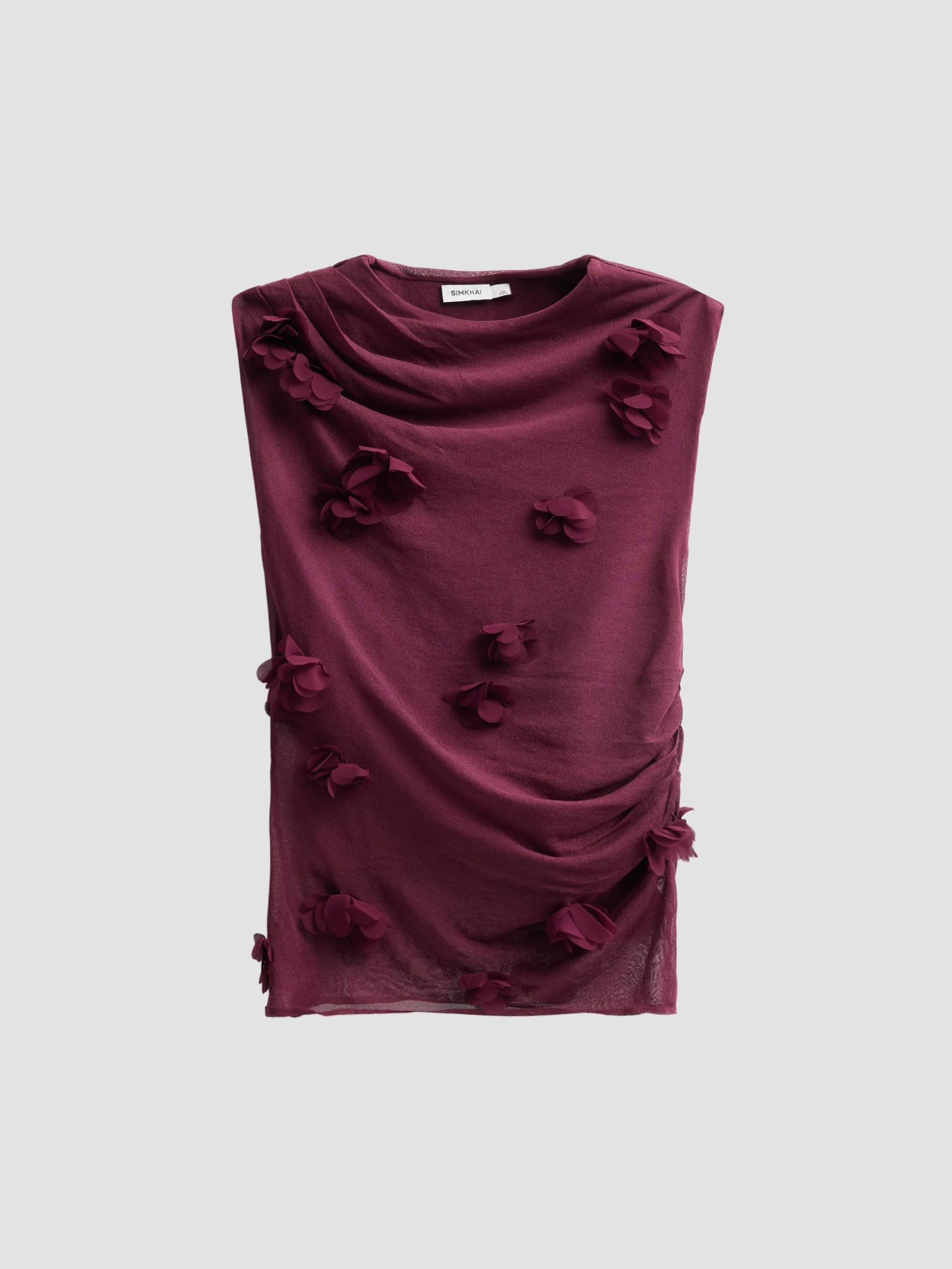 Women's Tessa Floral Appliqué Top - Fig - 1