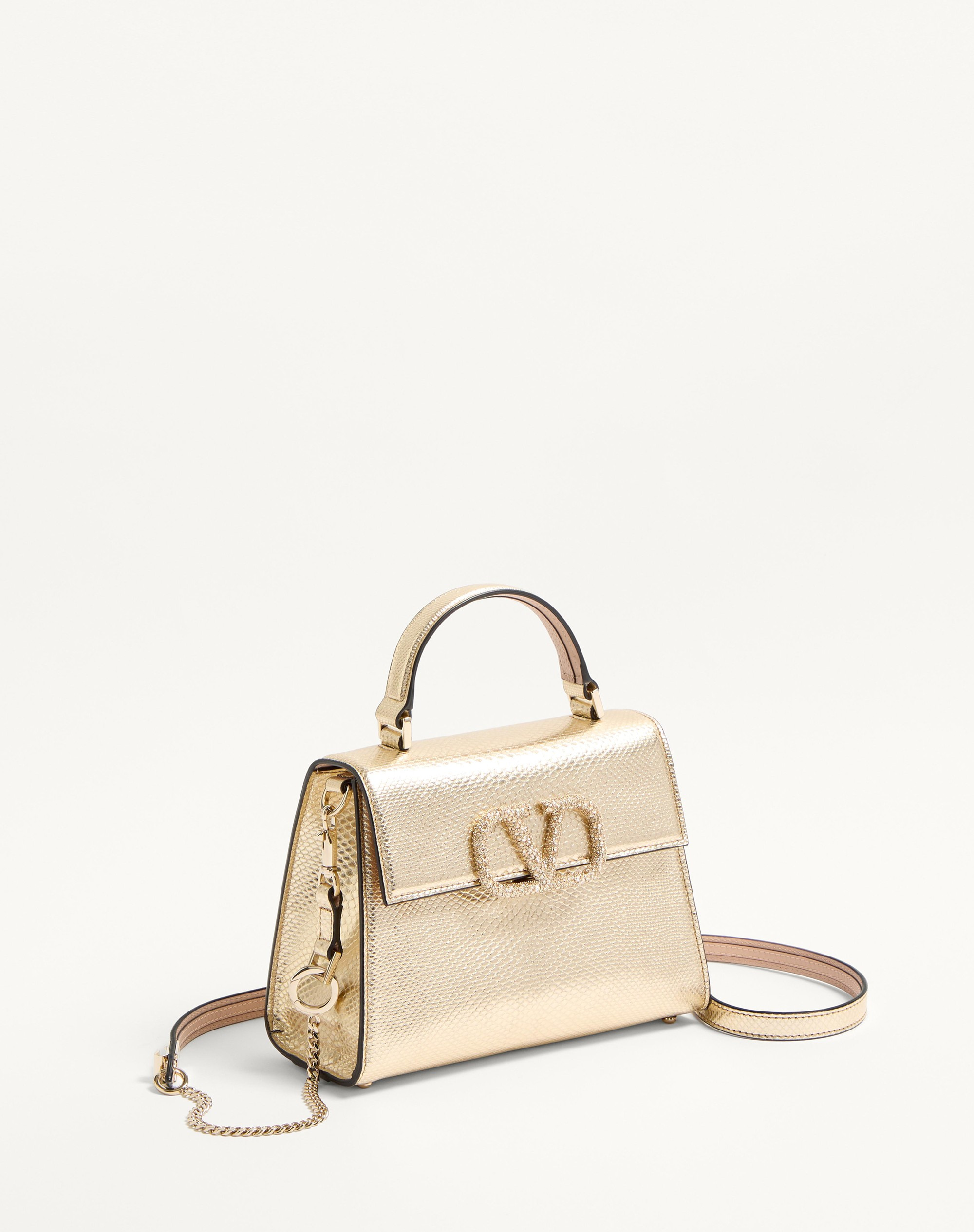 SMALL VALENTINO GARAVANI VSLING HANDBAG IN METALLIC KARUNG - 2