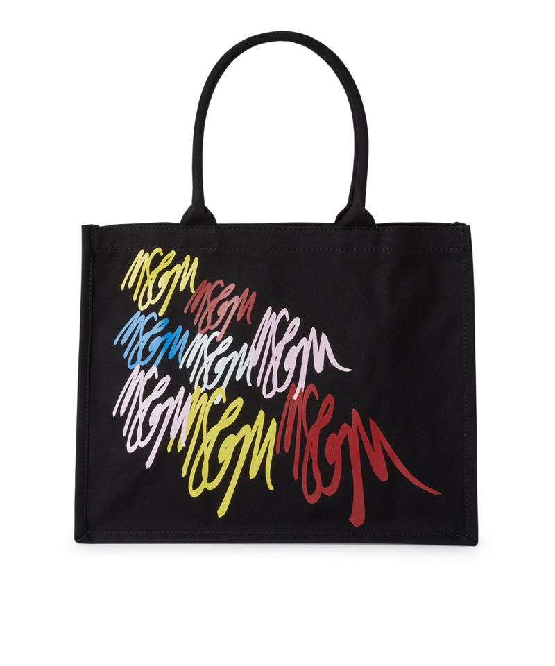 Blended cotton MSGM Canvas Tote Bag 1