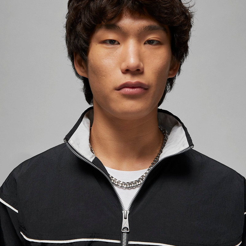 Jordan Air Jordan Essential Statement Warm Up Jacket 'Black Grey' DV7625-010 outlook