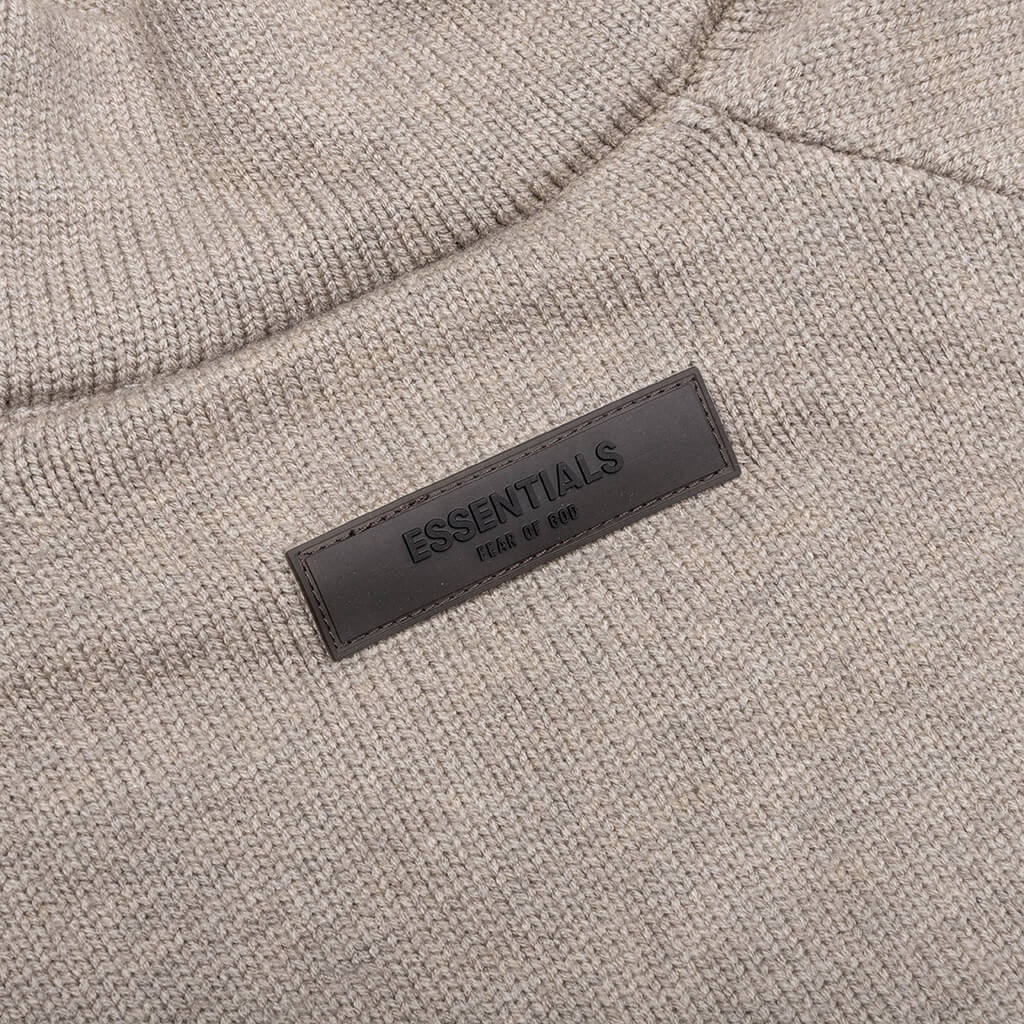ESSENTIALS WOMEN'S CARDIGAN - DARK OATMEAL - 4