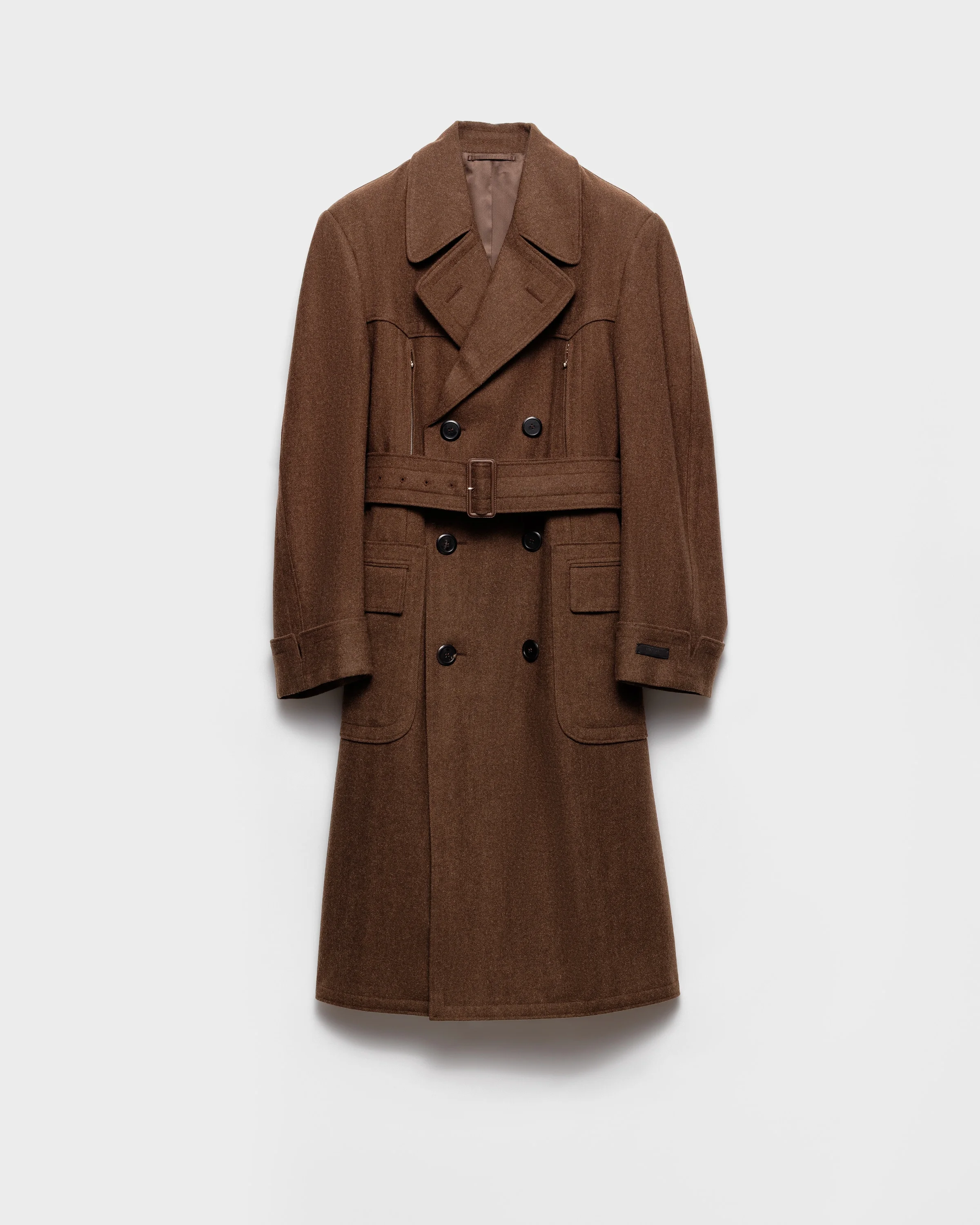 Double-breasted wool coat - 1