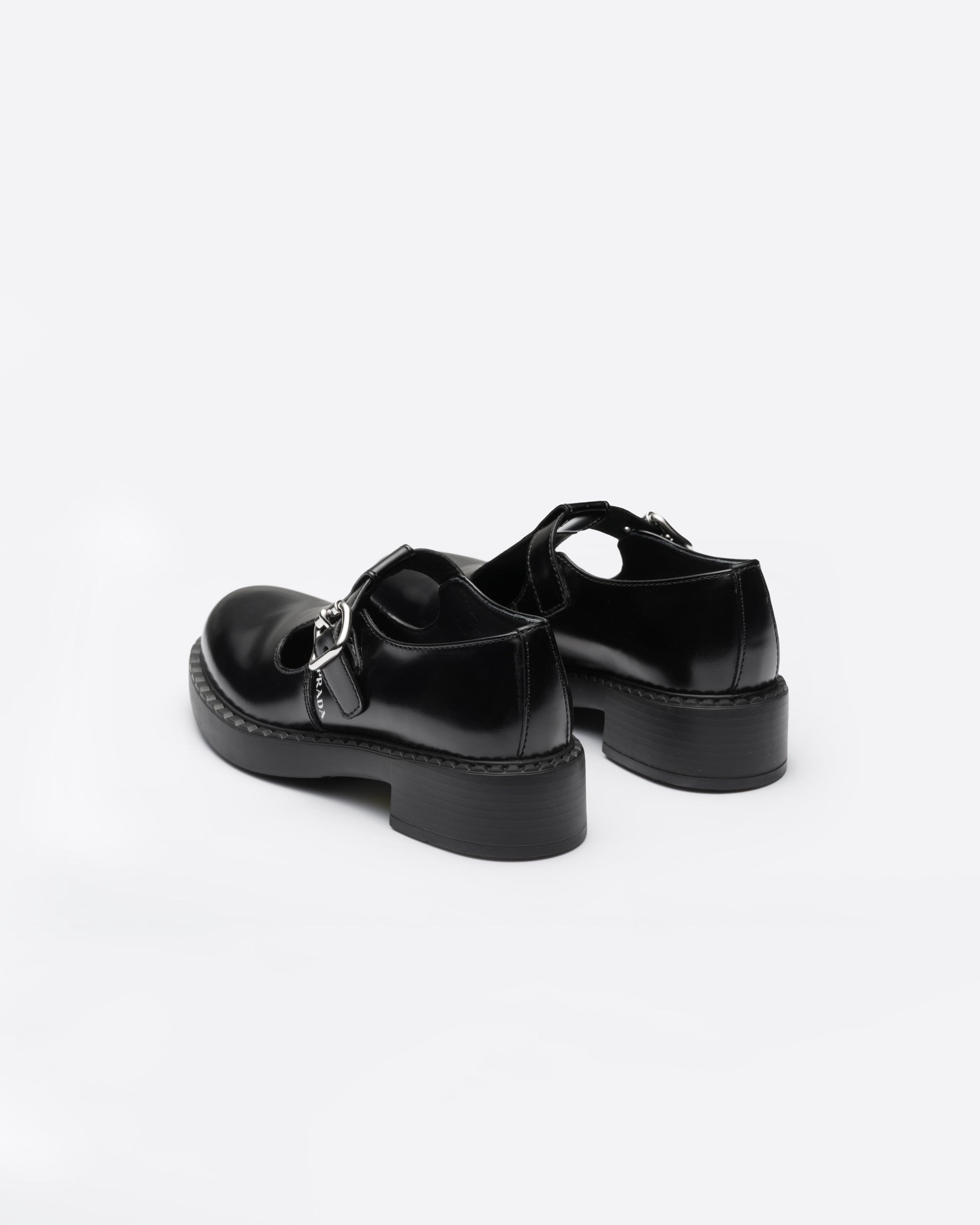 Brushed-leather Mary Jane T-strap shoes - 5