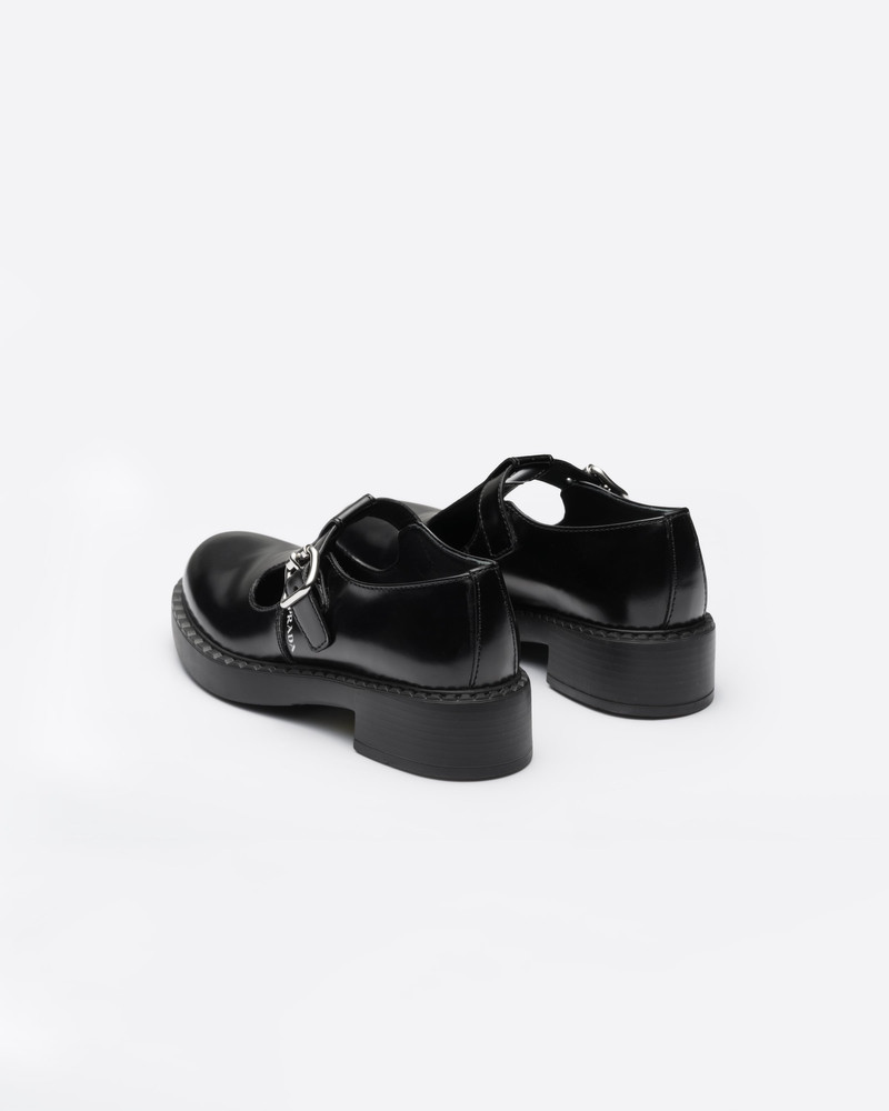 Brushed-leather Mary Jane T-strap shoes 5