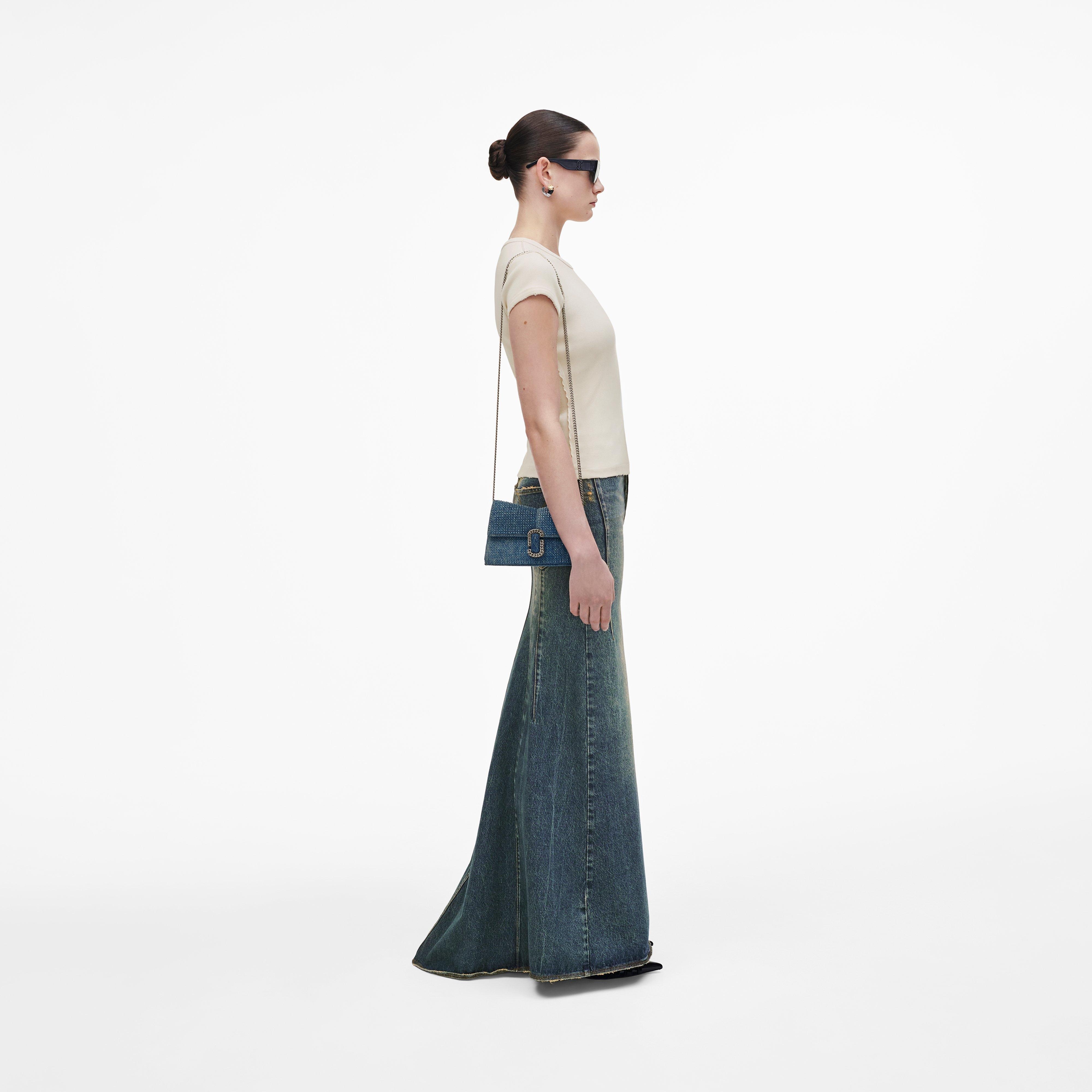 THE CRYSTAL DENIM ST. MARC CHAIN WALLET - 2