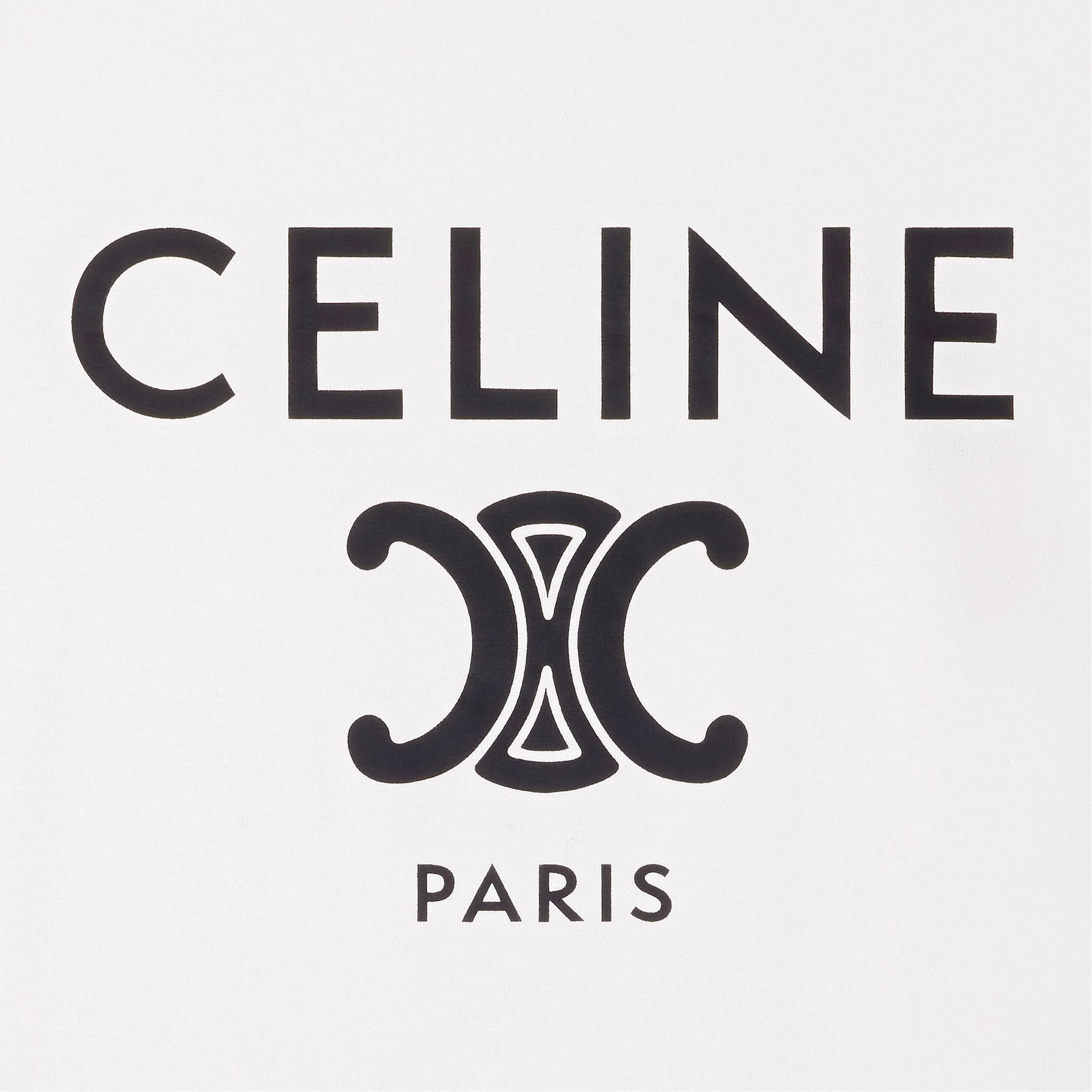 celine paris t-shirt in cotton jersey - 3