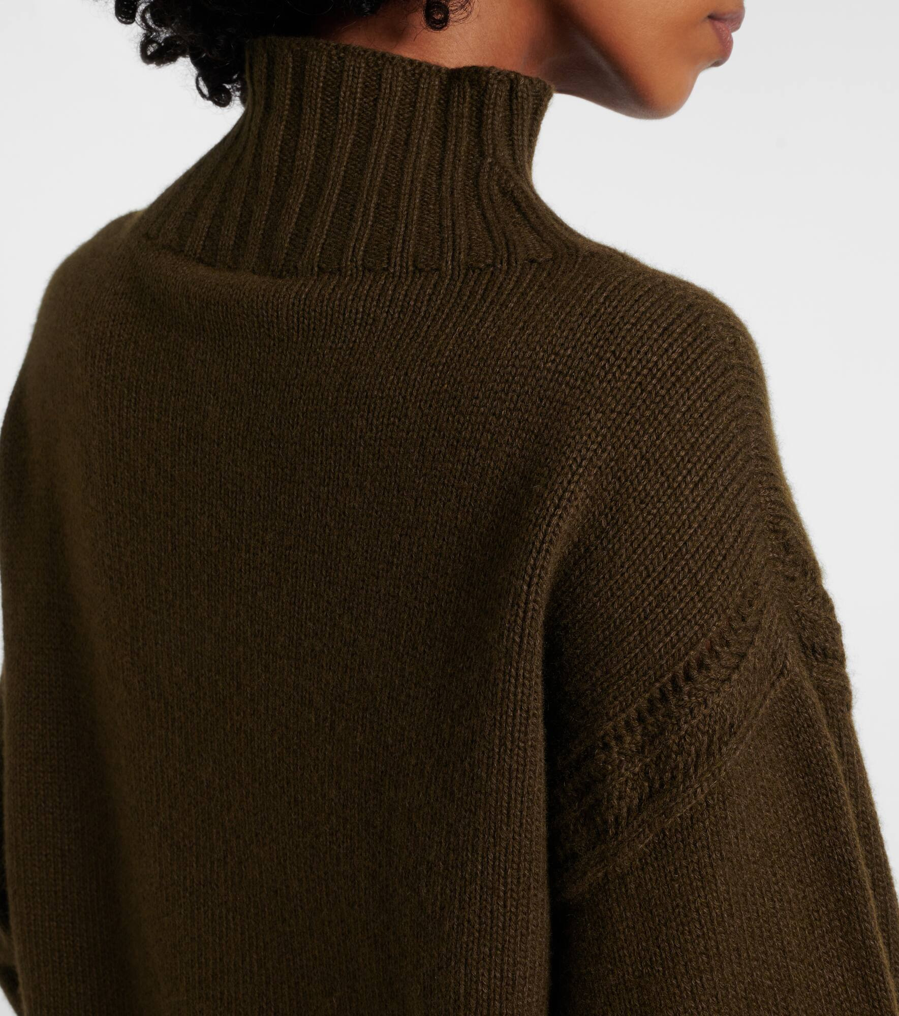 Waffle-knit cashmere and cotton sweater - 6