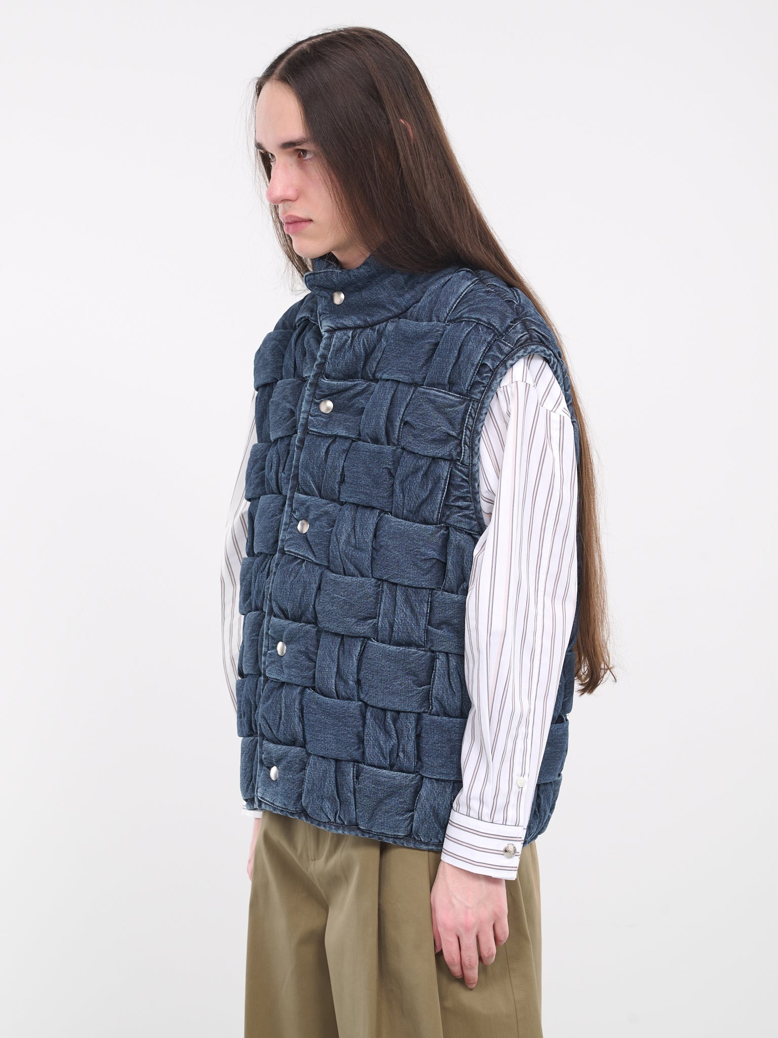 Intrecciato Denim Gilet - 2