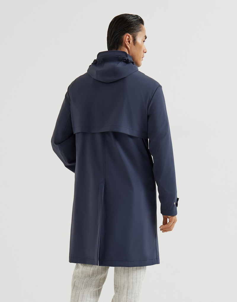 Bonded nylon unlined parka with detachable hood 3
