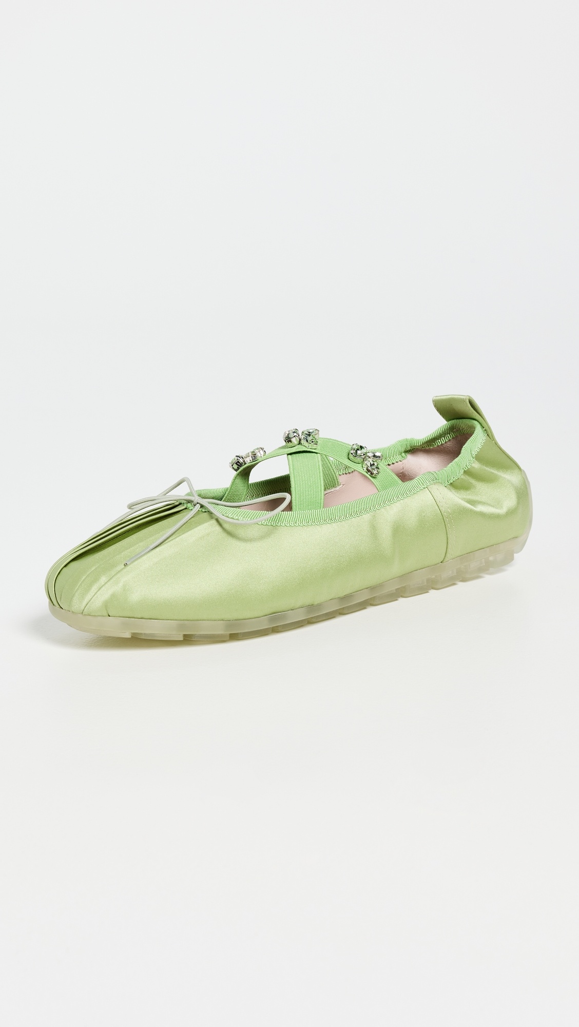 Embellished Ballerina Grip Flats - 4