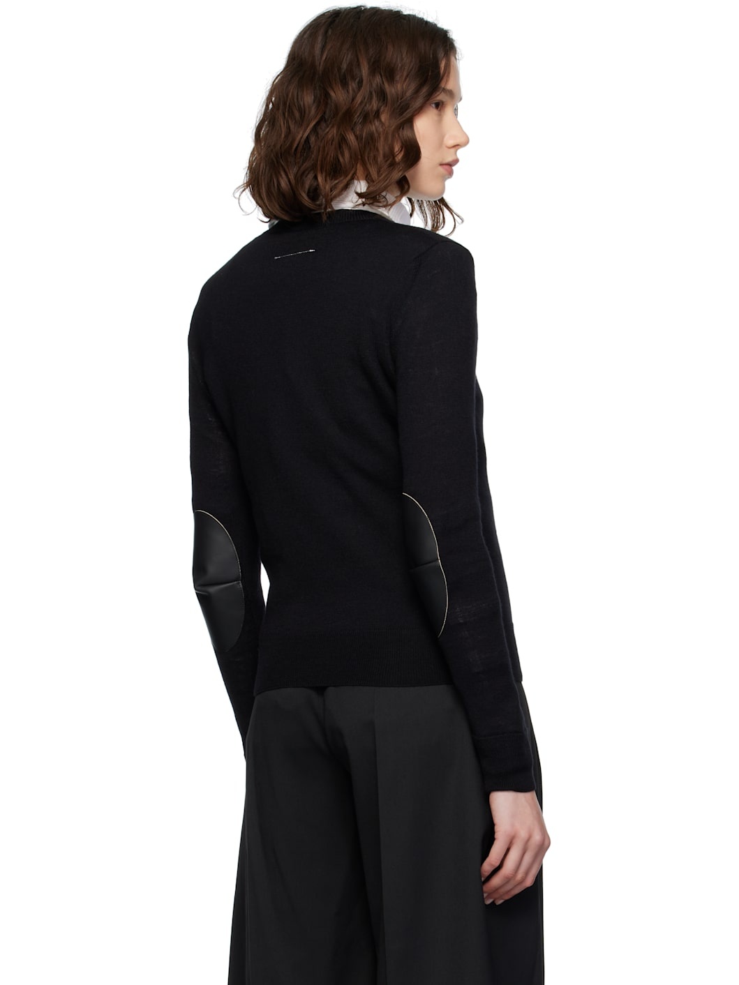 Black Elbow Patch Sweater - 3