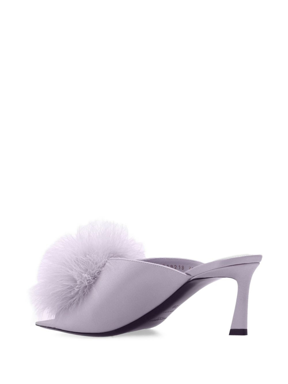 feather detail heeled sandals - 3