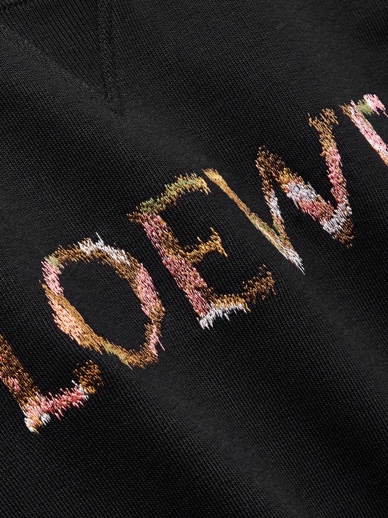 Logo-Embroidered Cotton-Jersey Sweatshirt Black - 4