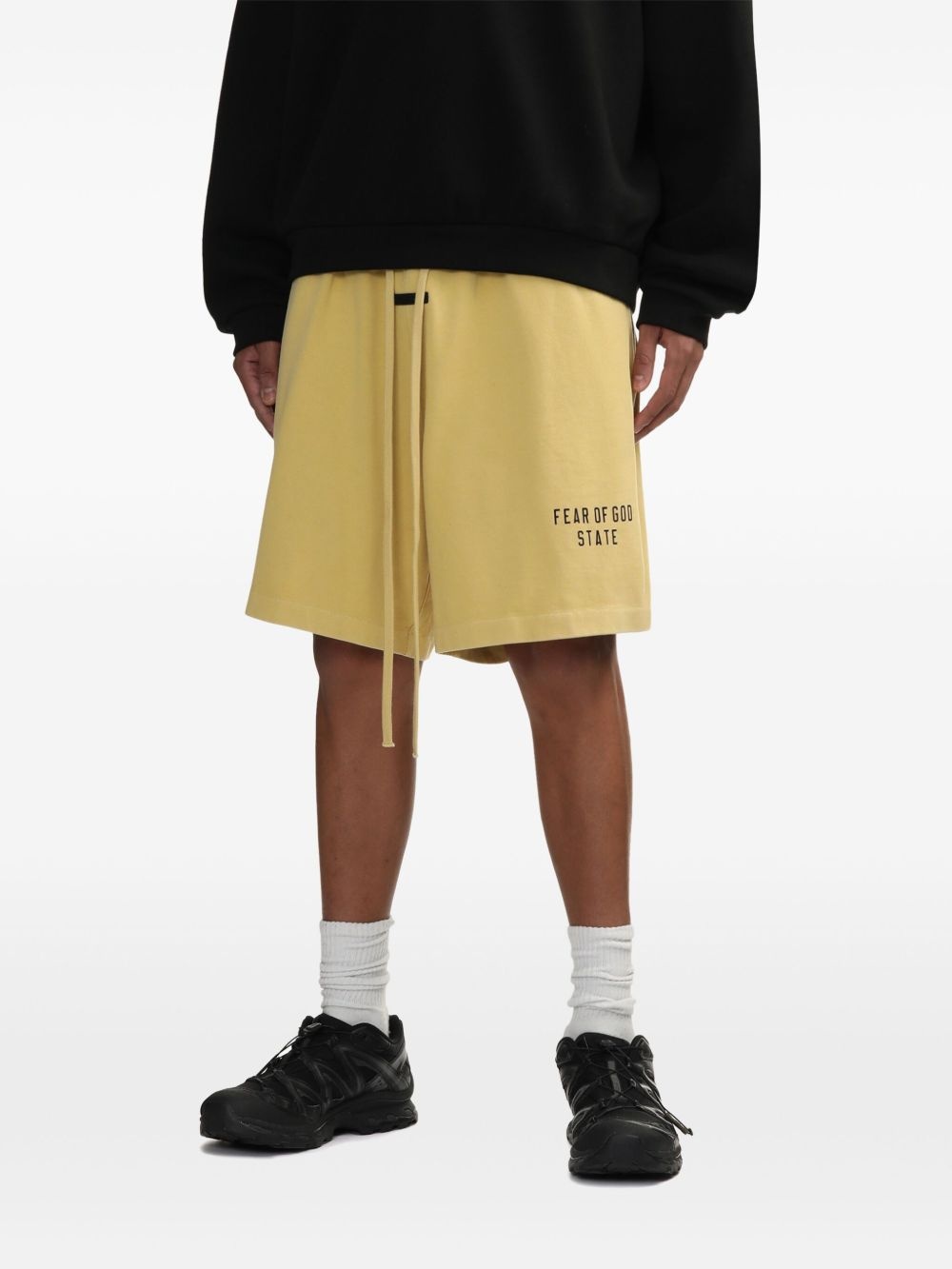 logo-print track shorts - 3