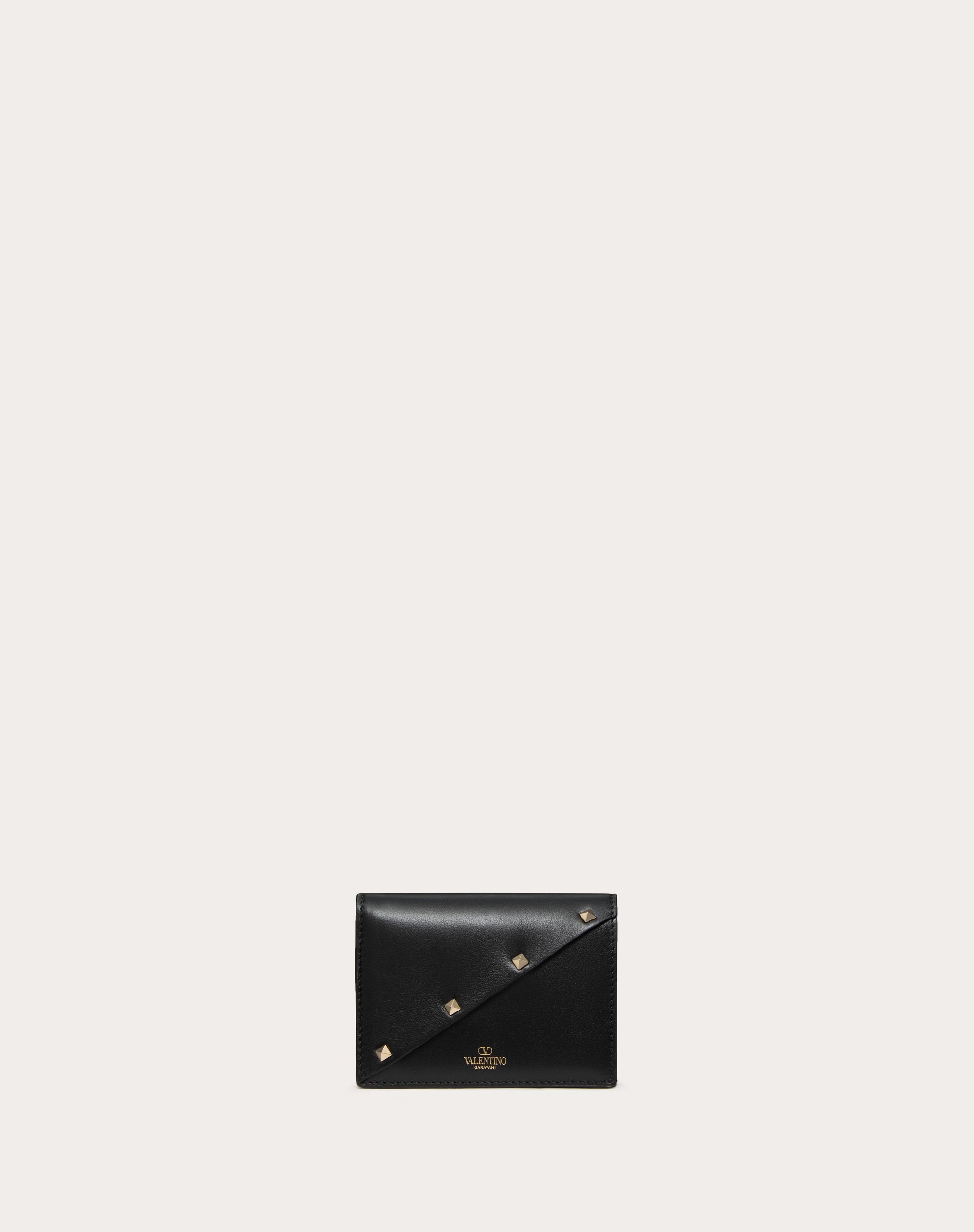 SMALL VALENTINO GARAVANI ROCKSTUD WISPY CALFSKIN WALLET - 1