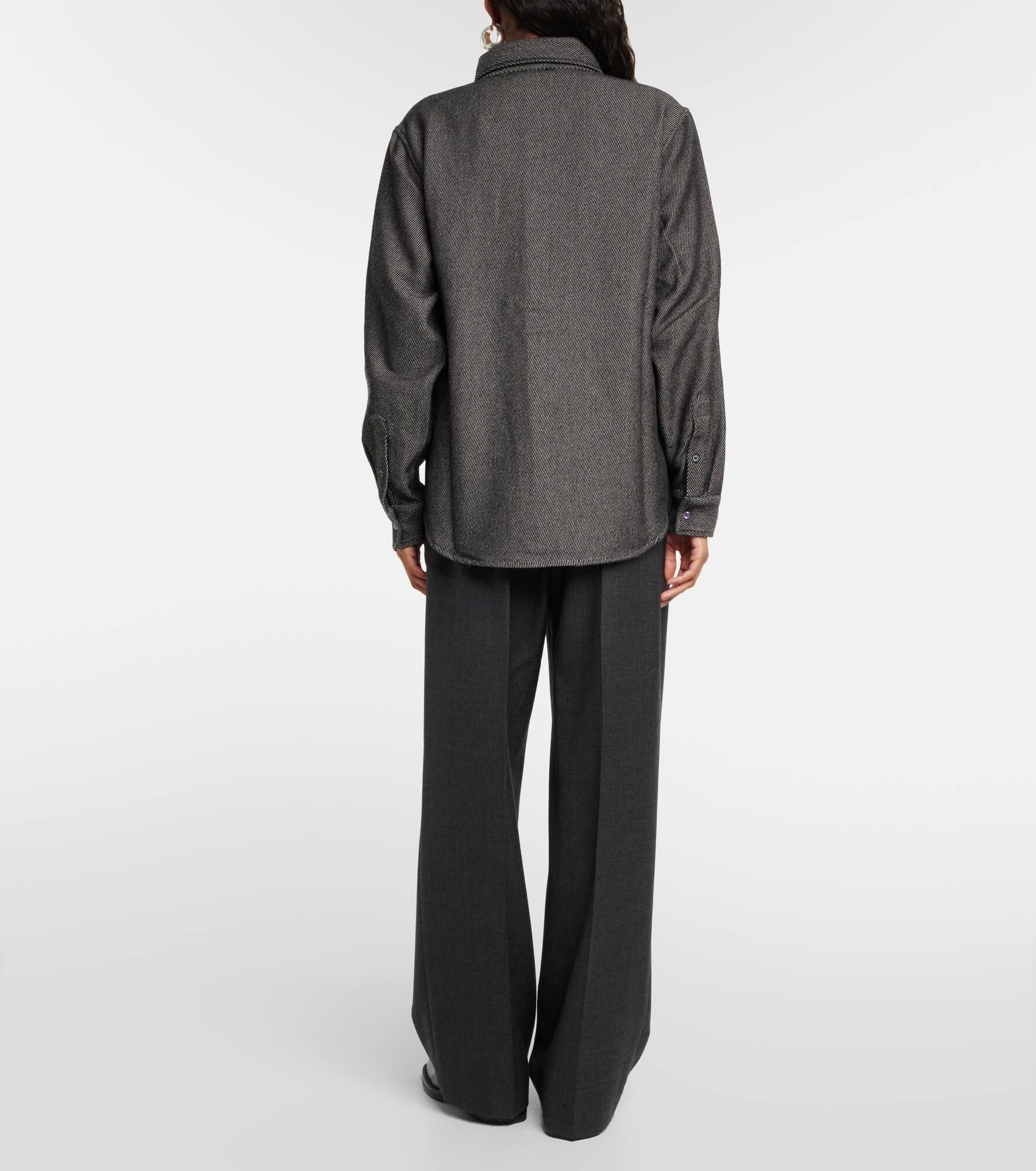 Cashmere and cotton denim shirt - 3